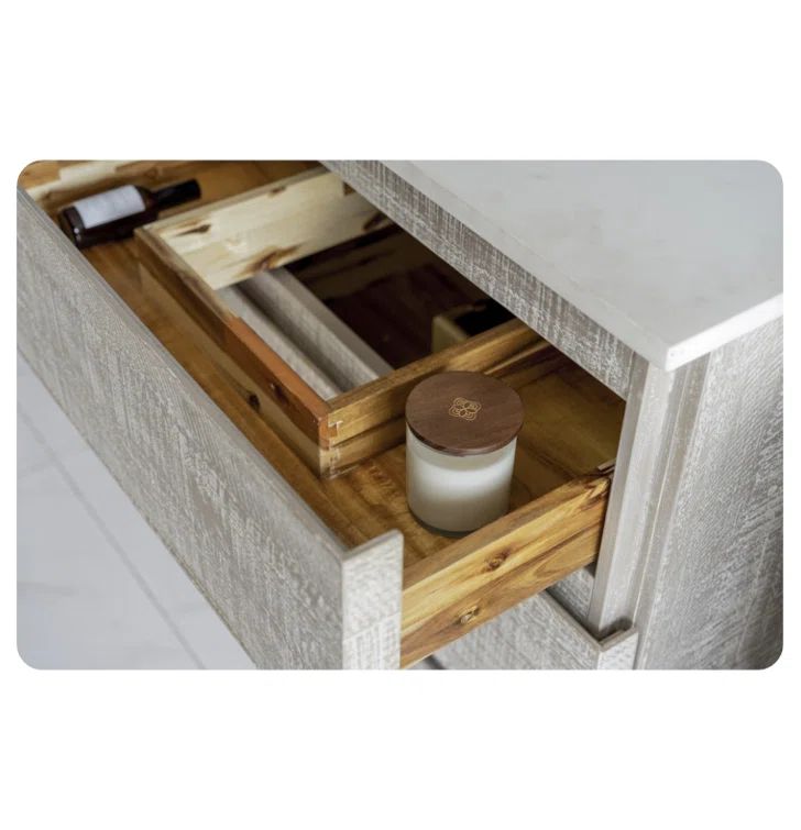 Sage Gray Acacia Wood Freestanding Single Bathroom Vanity Base