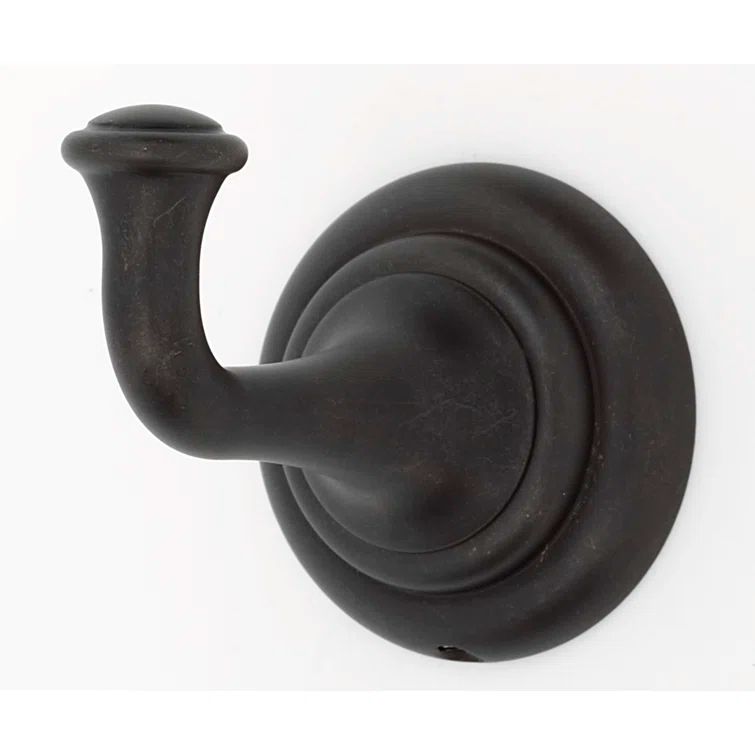 Barcelona Black Brass Transitional Wall Mounted Robe Hook