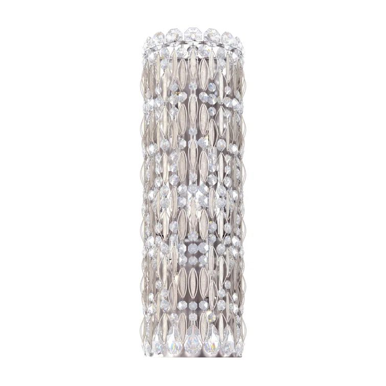 Elegant Antique Silver 4-Light Vanity Sconce with Heritage Clear Crystals
