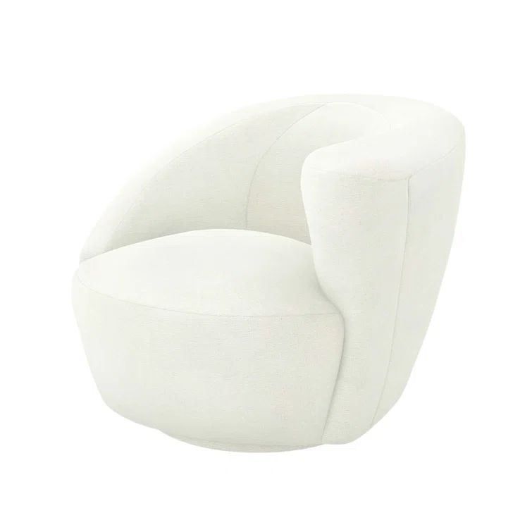 Azure Shell Swivel Armchair with Manufactured Wood Frame