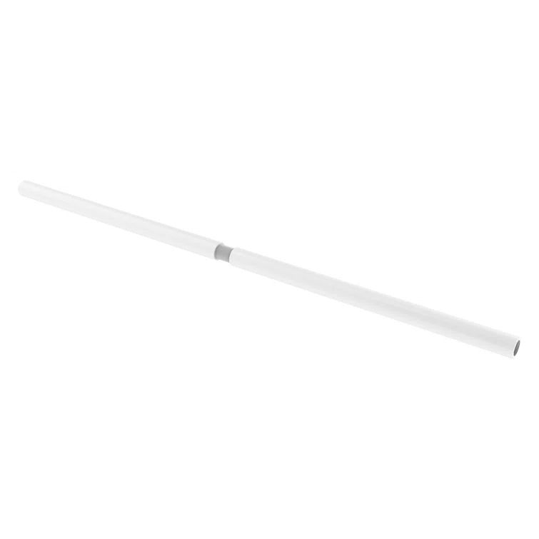 Matte White Solid Brass 60" Straight Shower Curtain Rod