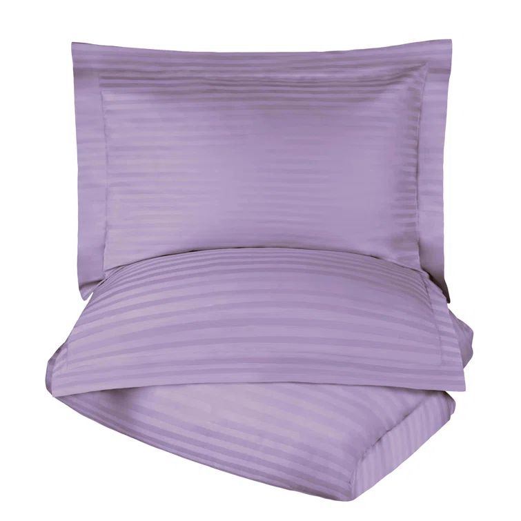 Lavender Cotton Twin Duvet Cover Set with Pillow Sham