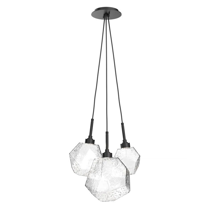 Gem 3-Light LED Cluster Pendant with Hand-Blown Glass Shades