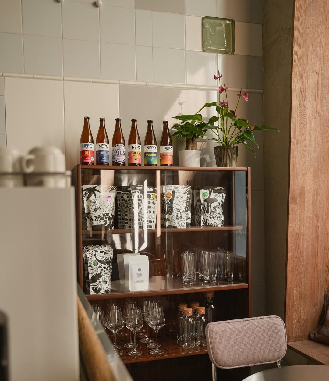 Scene containing tagged products
