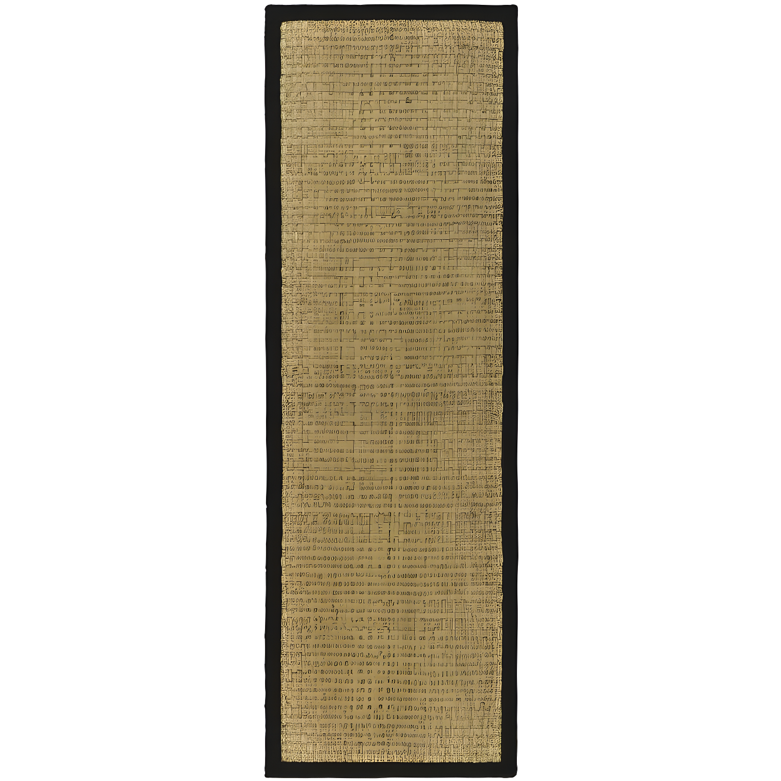 Natural Black Hand-Knotted Cotton Runner Rug