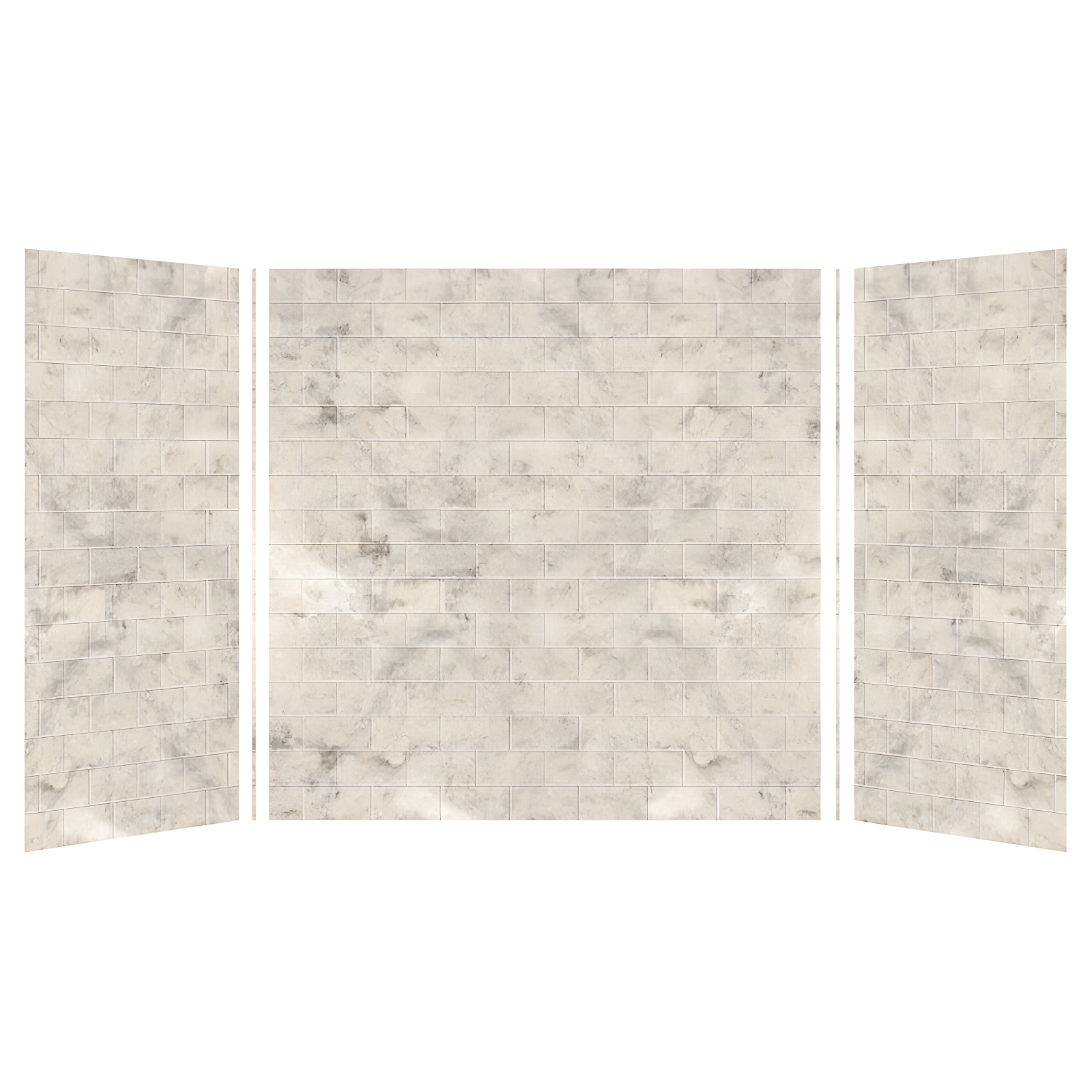 Sand Creme Subway Tile 36 x 60-in Bath Wall Kit