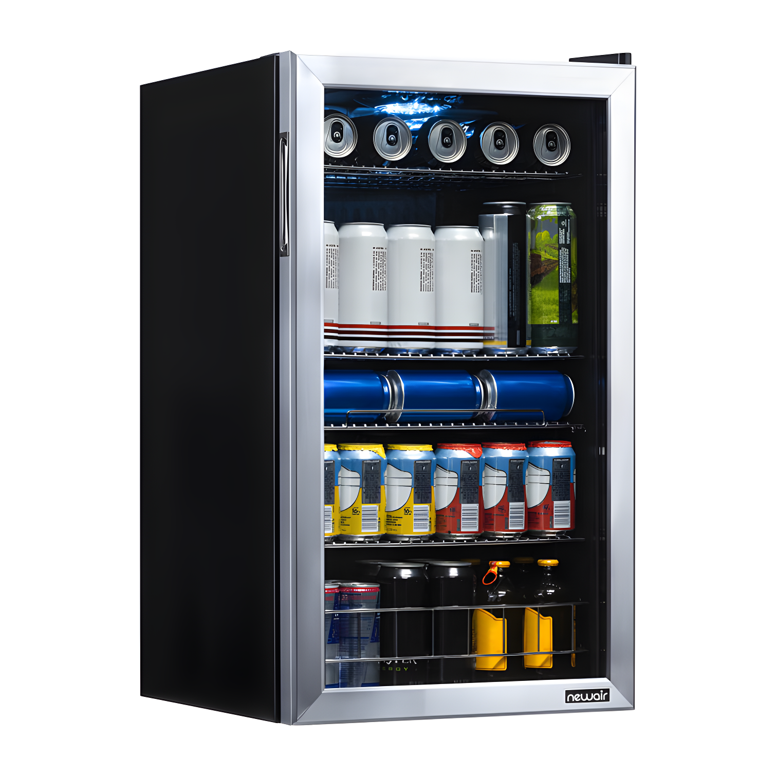 Compact Stainless Steel Undercounter Drinks Chiller with Glass Door