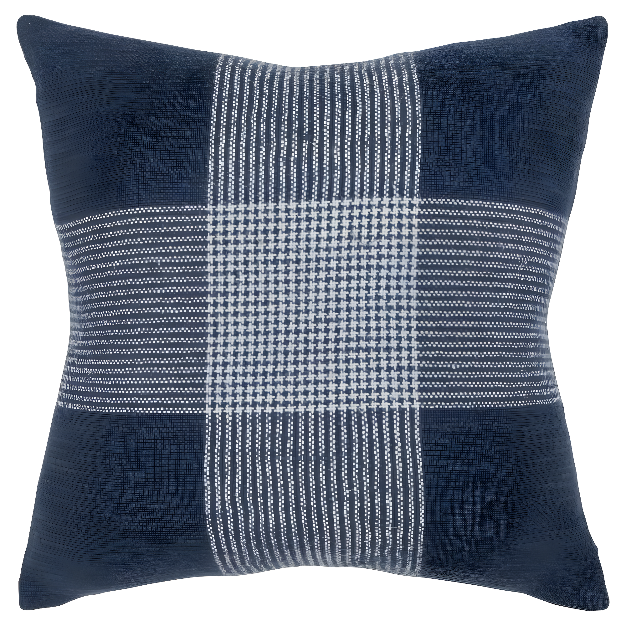 Reversible 20" Square Woven Plaid Pillow in Multicolor