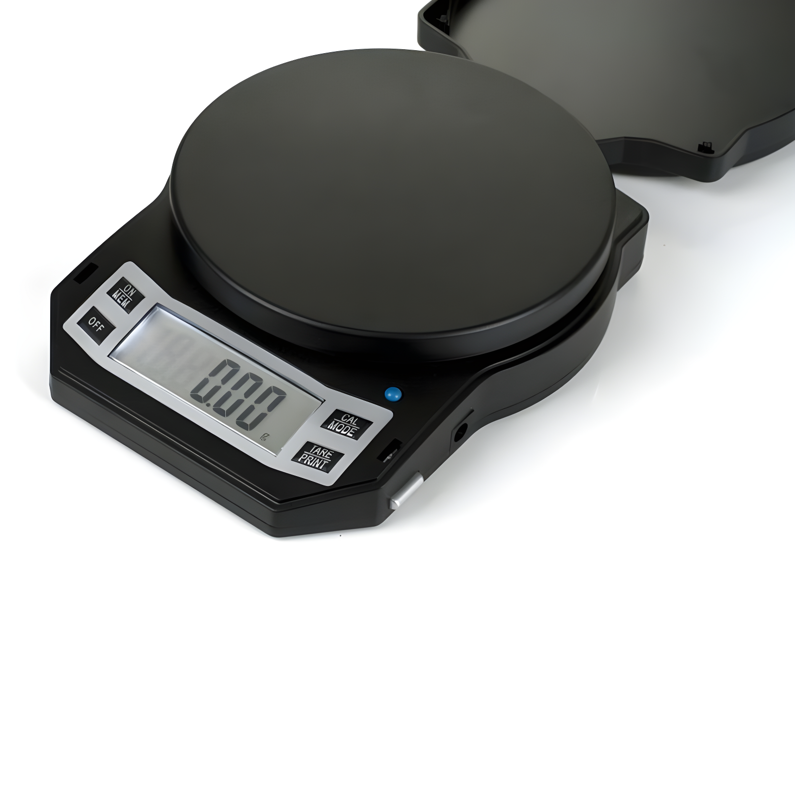 Black Digital Kitchen Scale with LCD Display and Bowl