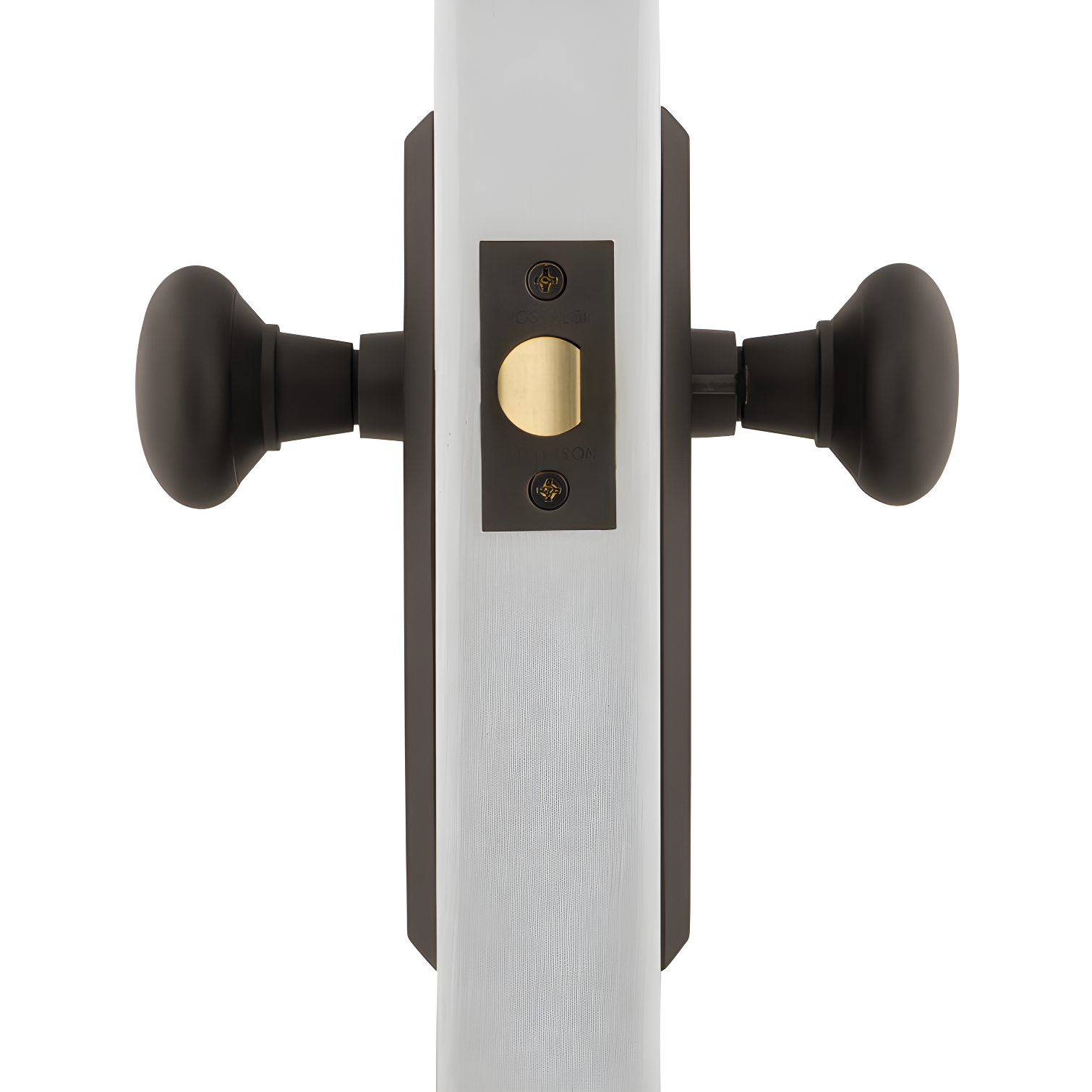 Oil-Rubbed Bronze Privacy Door Knob with New York Plate