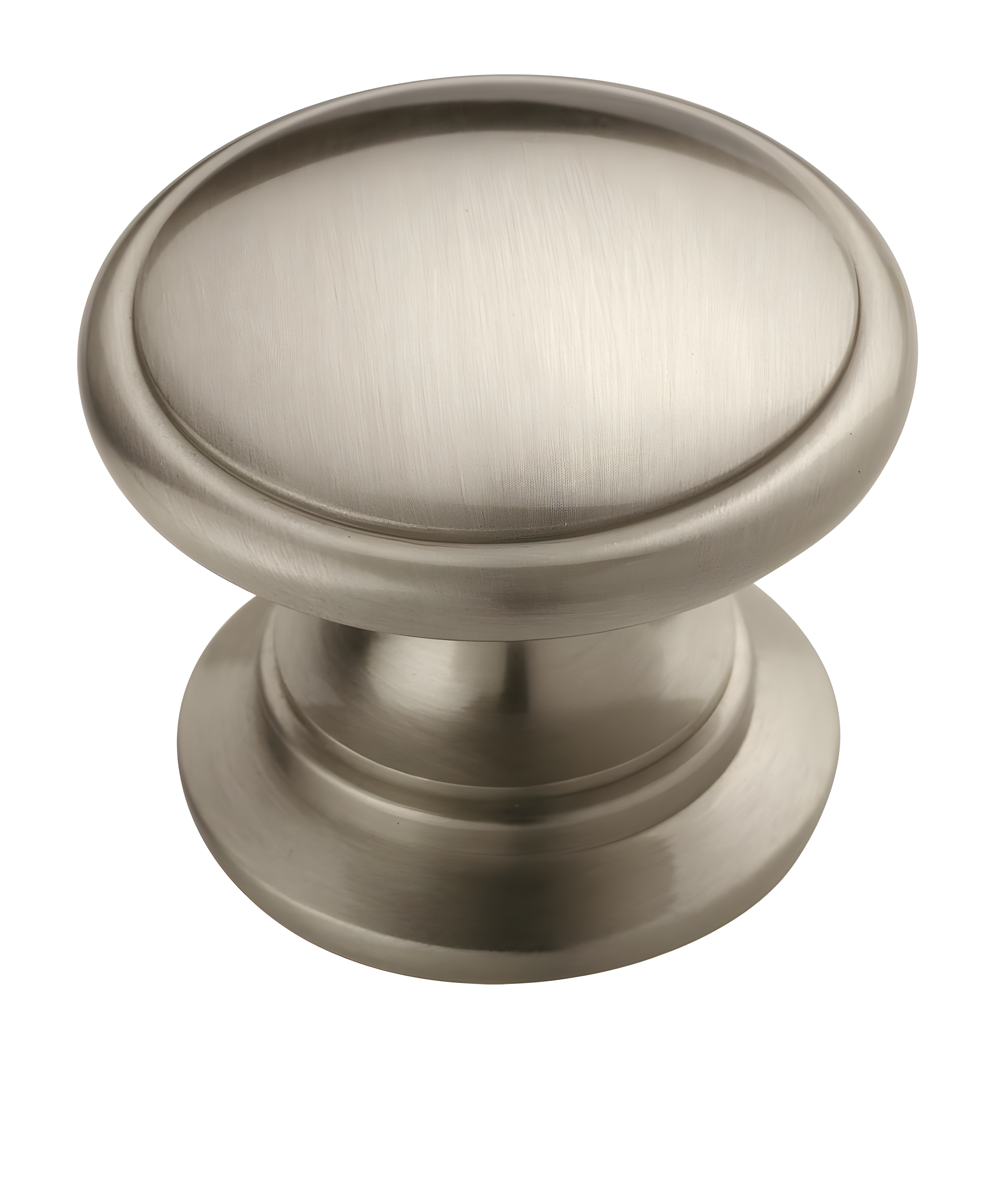 Satin Nickel Round Cabinet Knob with Mounting Hardware