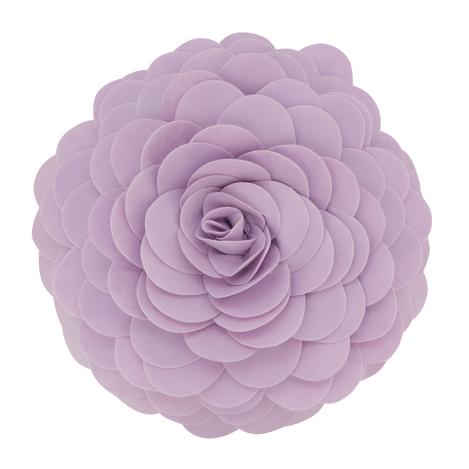 Lilac Flower Design Round Felt Throw Pillow