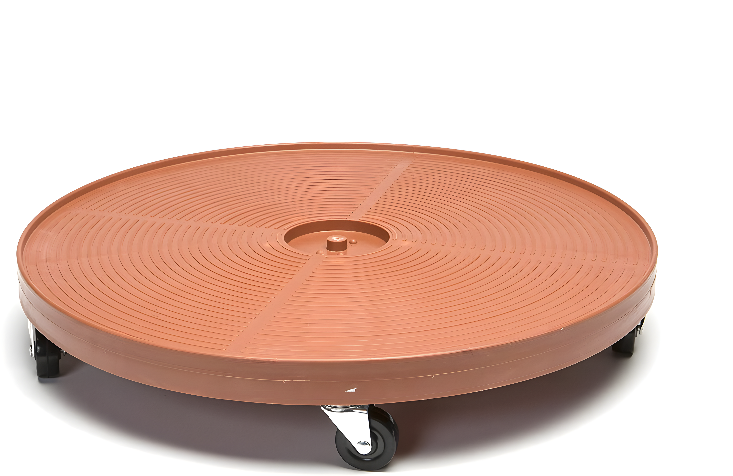 Terra Cotta 24" Heavy-Duty Plastic Plant Dolly with Steel Casters