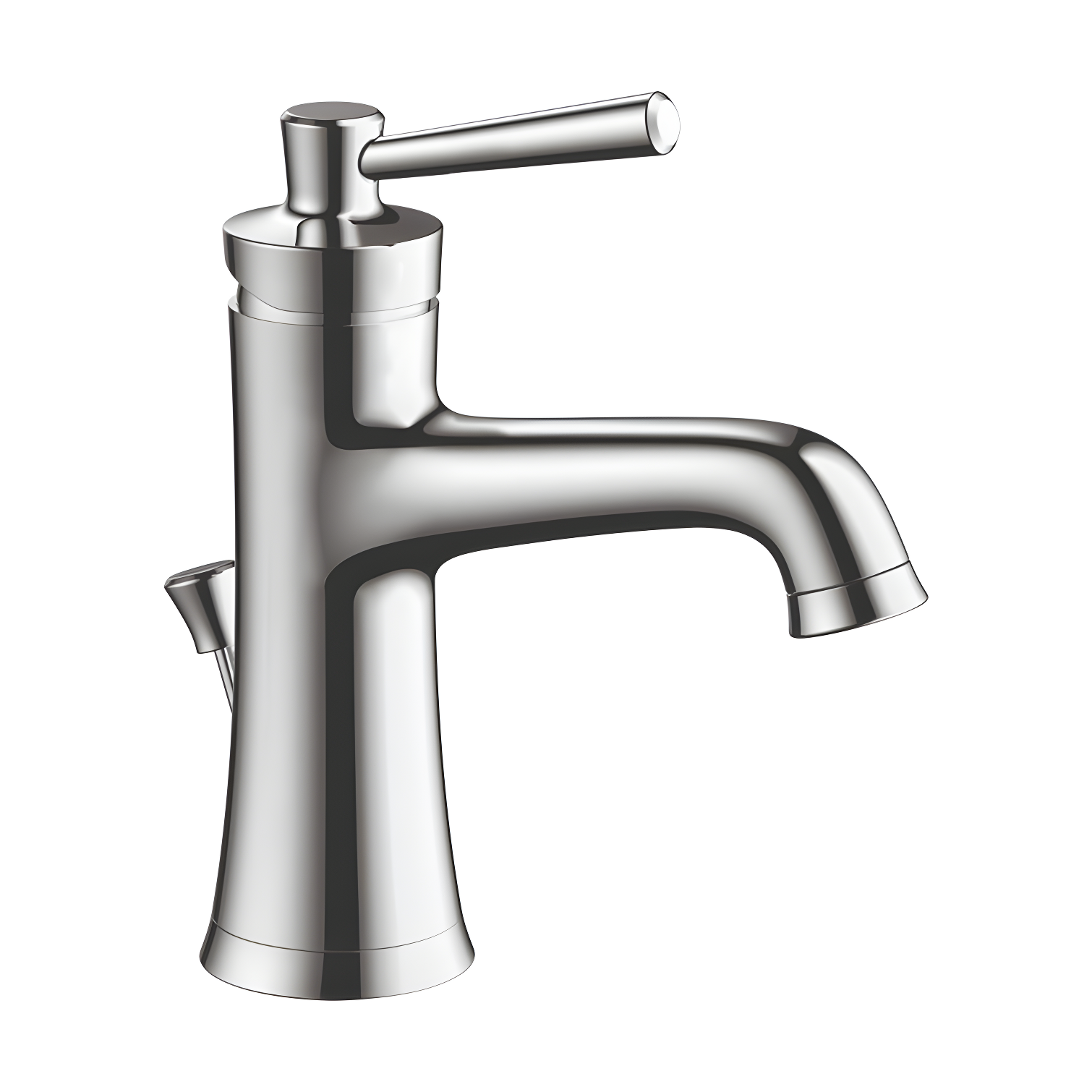 Joleena Transitional Chrome Single-Hole Bathroom Faucet with Aerated Spray