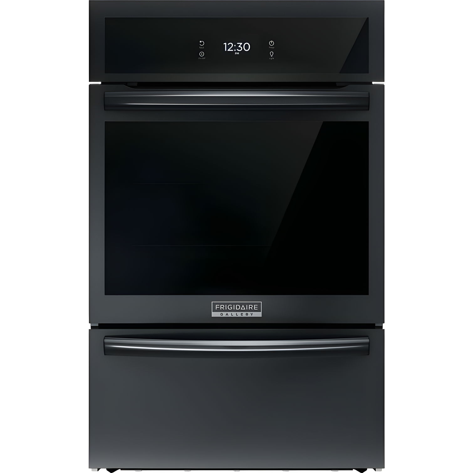 24" Black Convection Self-Cleaning Gas Wall Oven with Air Fry