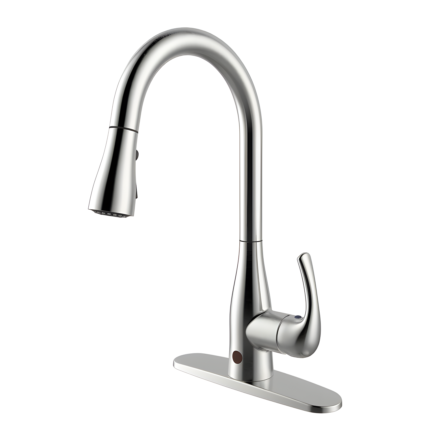 Brushed Nickel Pull-out Spray Touchless Kitchen Faucet