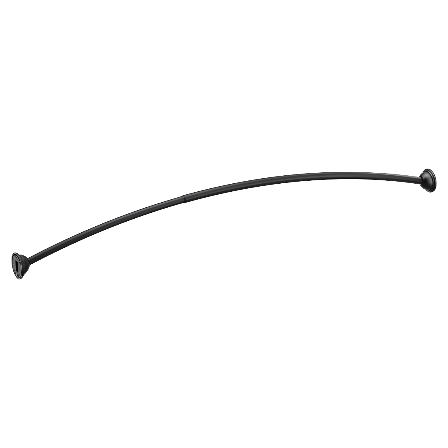 Matte Black Adjustable Curved Shower Curtain Rod