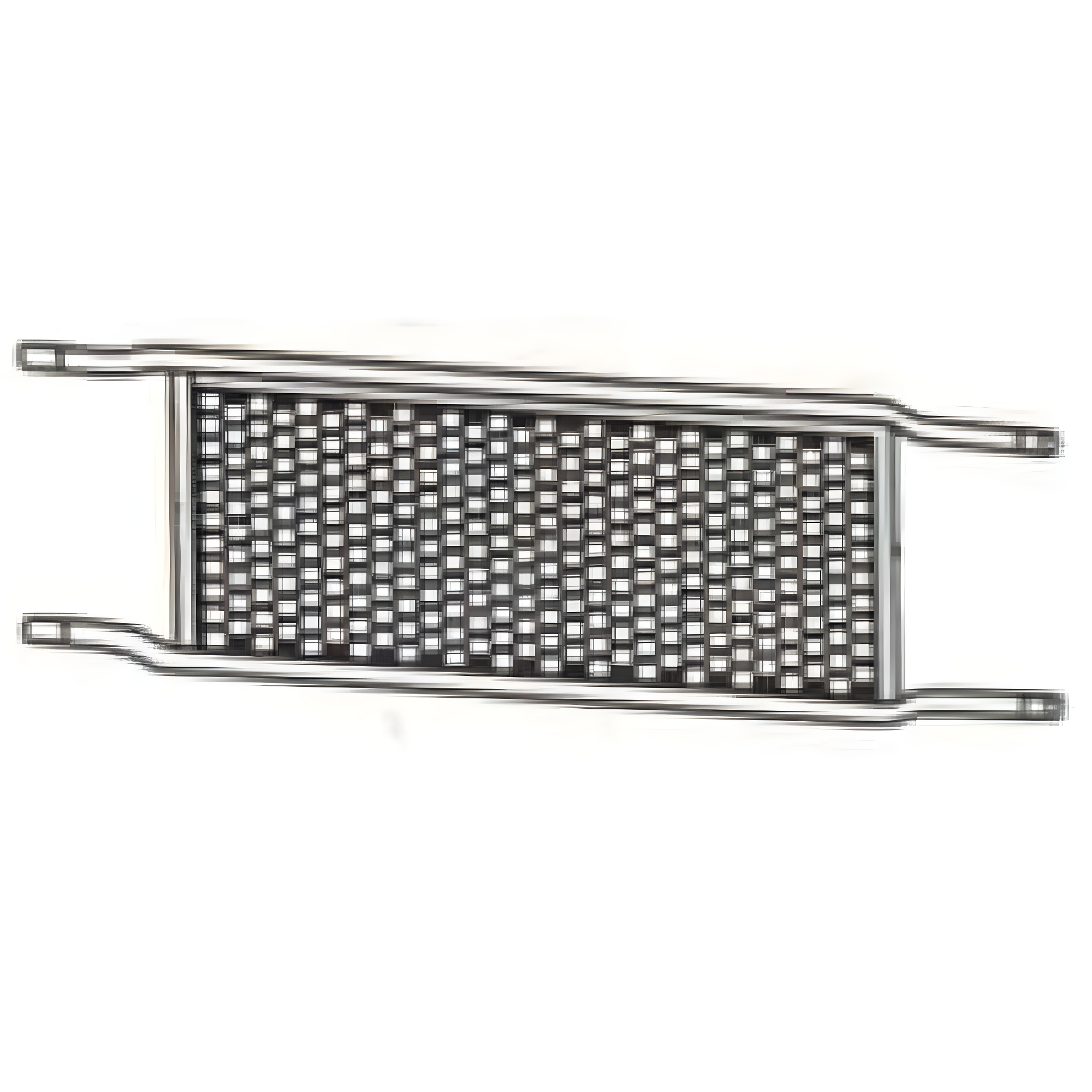 Satin Aluminum 36-Inch Screen Door Push Grill