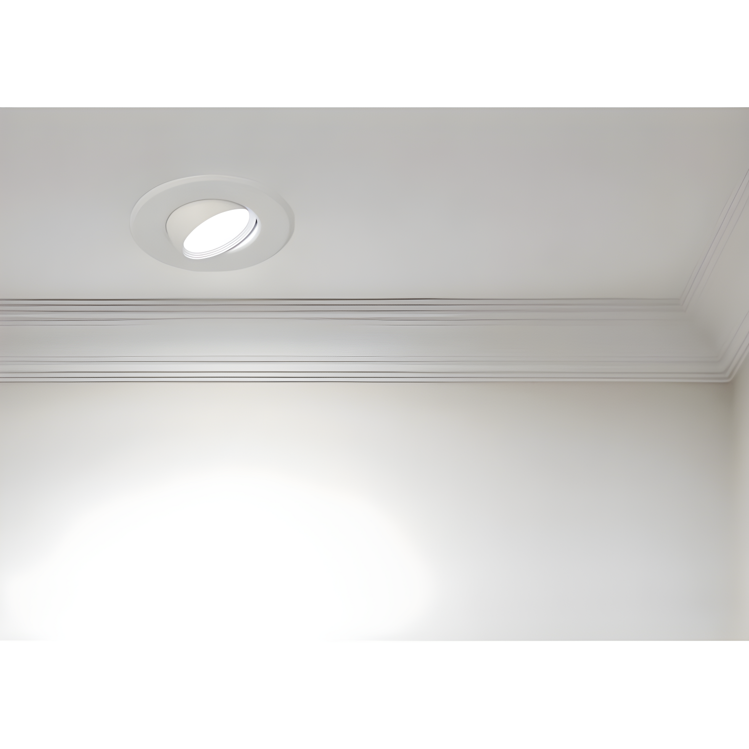 6'' White Aluminum LED Adjustable Recessed Trim