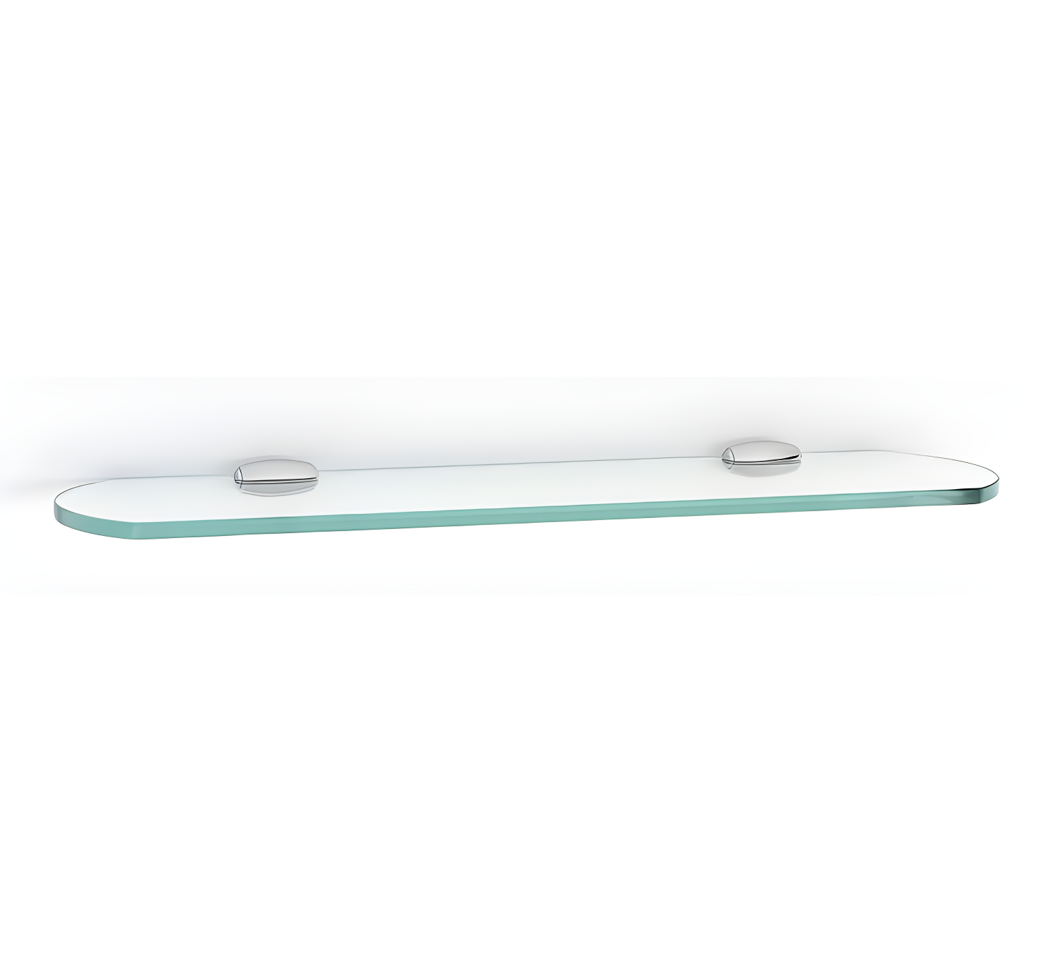 Royale 18'' Polished Brass Glass Shelf with Beveled Edge