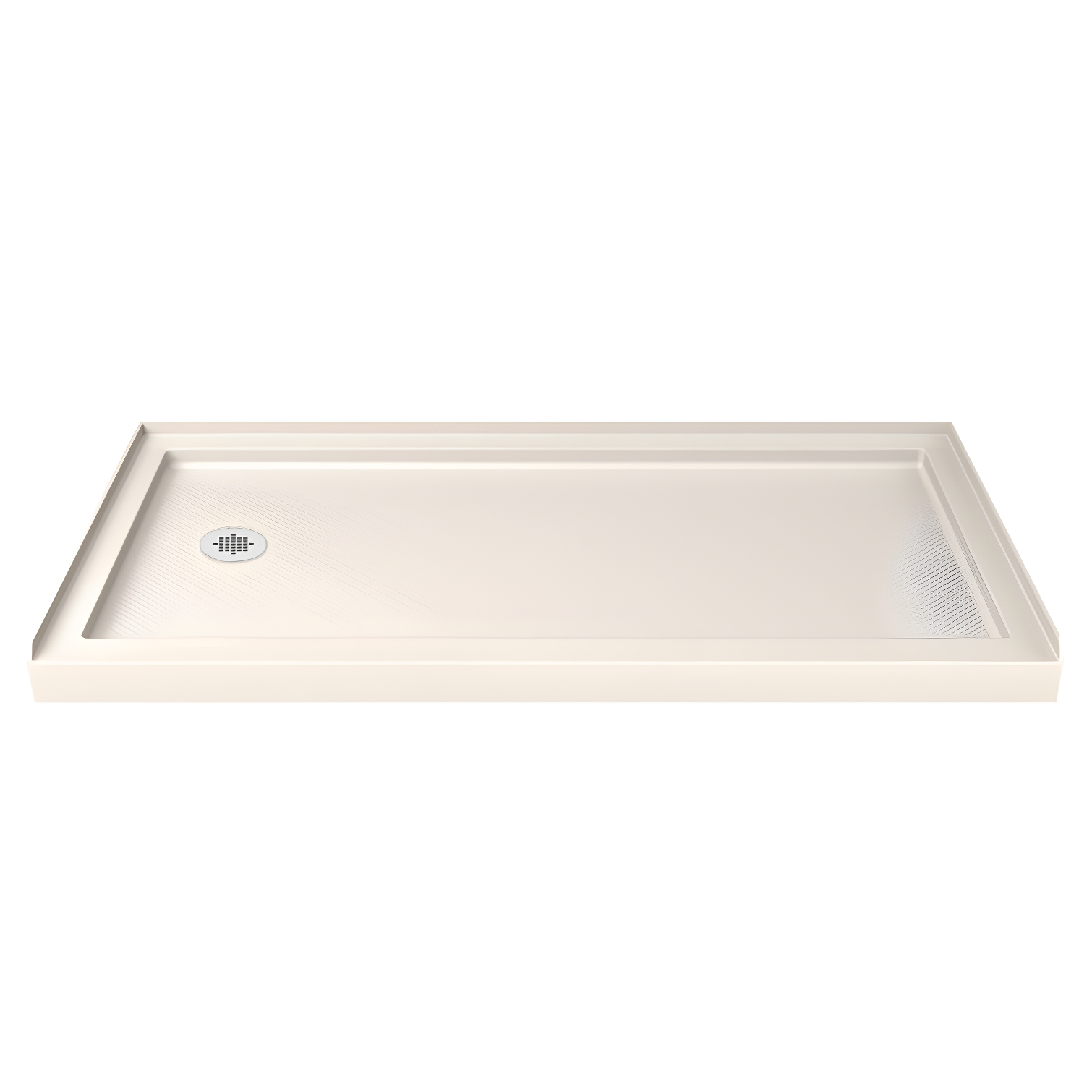 SlimLine Biscuit Rectangular Acrylic Shower Base, 60" x 36"