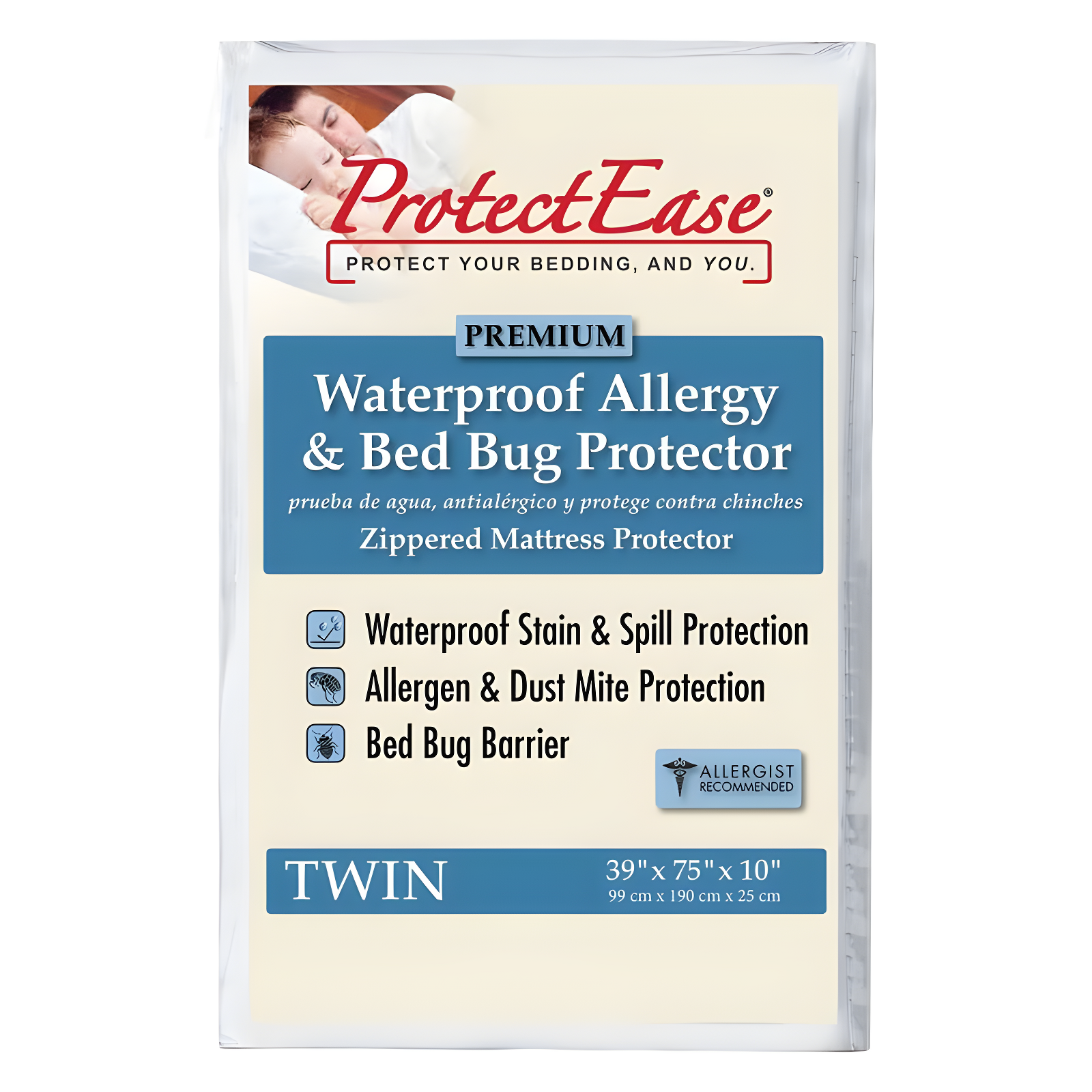 Twin Waterproof Allergy and Bed Bug Protector