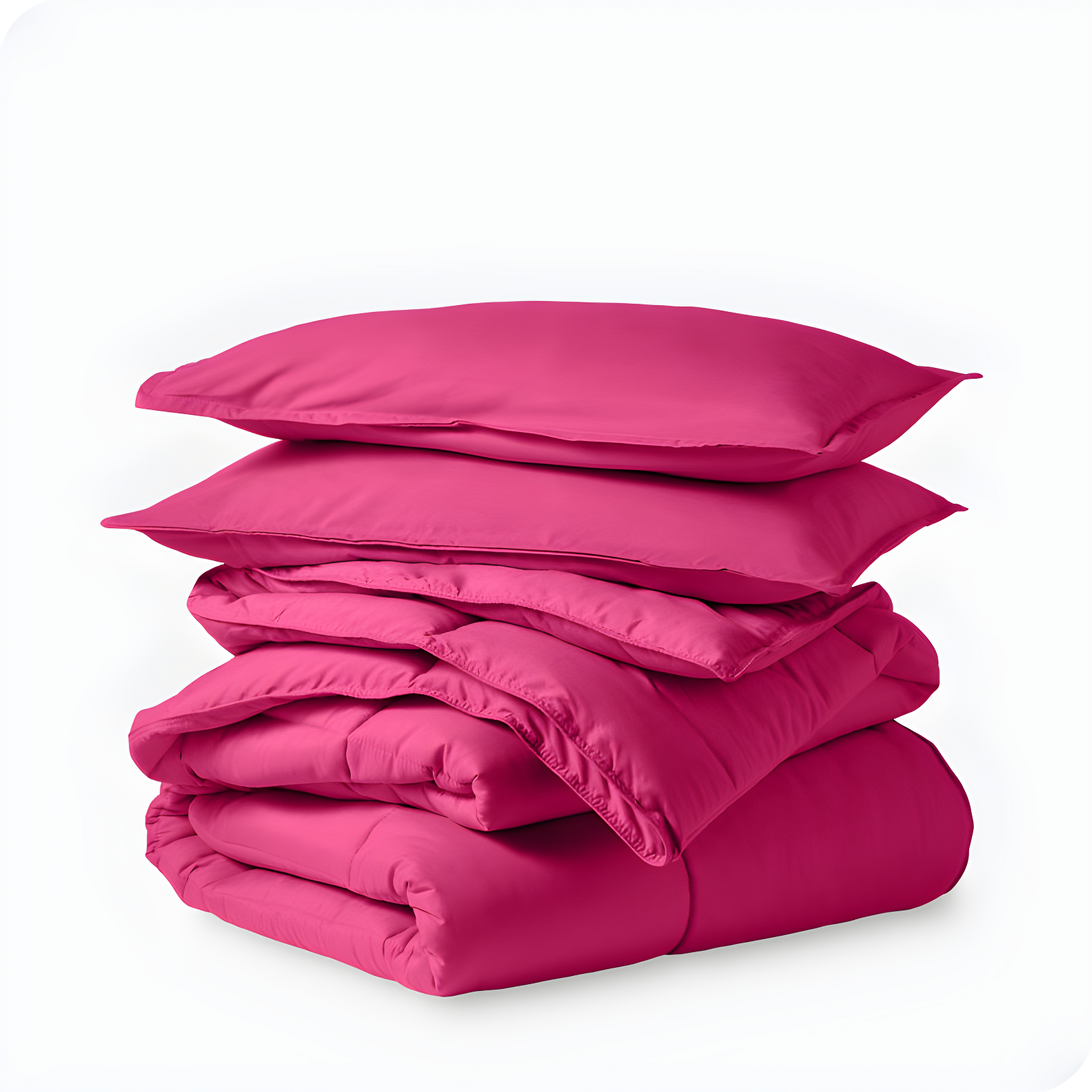 Queen Pink Ultra-Soft Microfiber Down Alternative Comforter Set