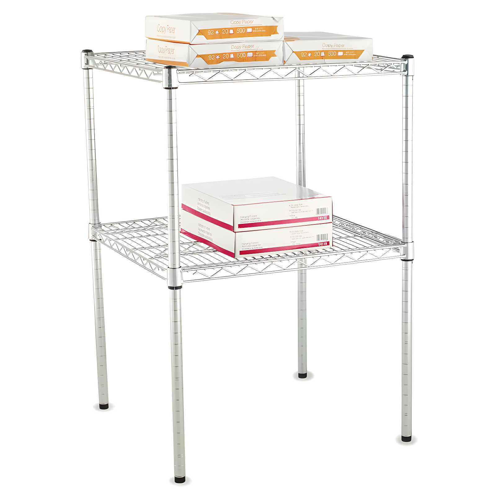 Alera 36" Black Stackable Wire Shelving Posts with Levelers