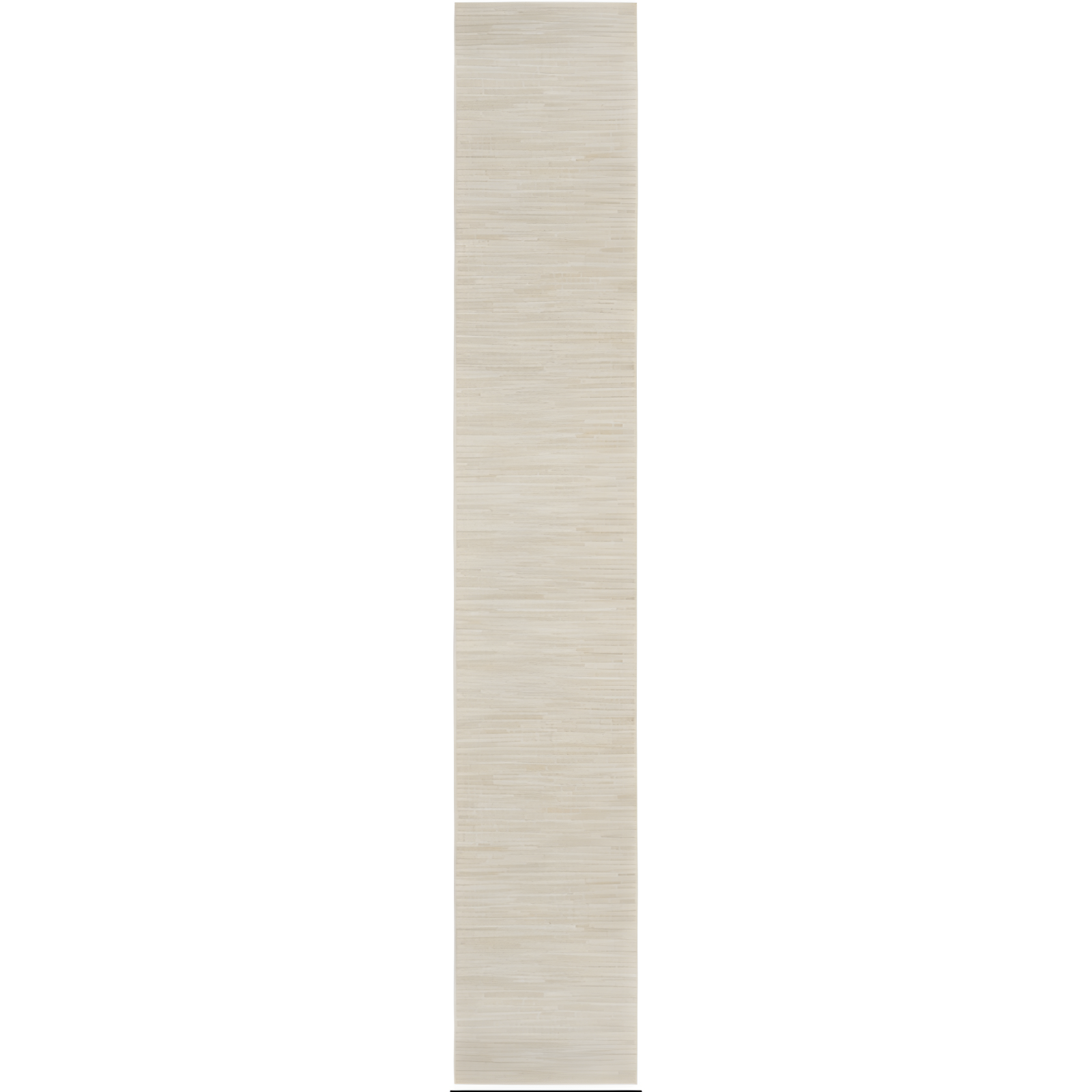 Ivory Beige 2'2" x 16' Synthetic Reversible Runner Rug