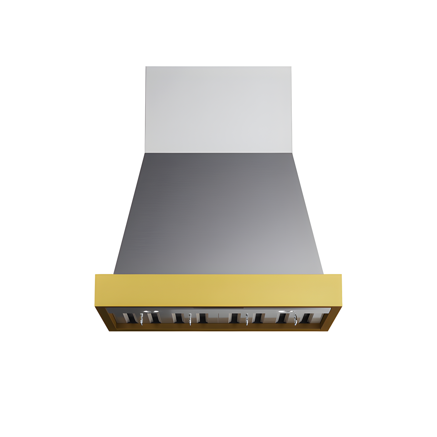 30-Inch Stainless Steel Wall Mounted Range Hood with Gold Trim