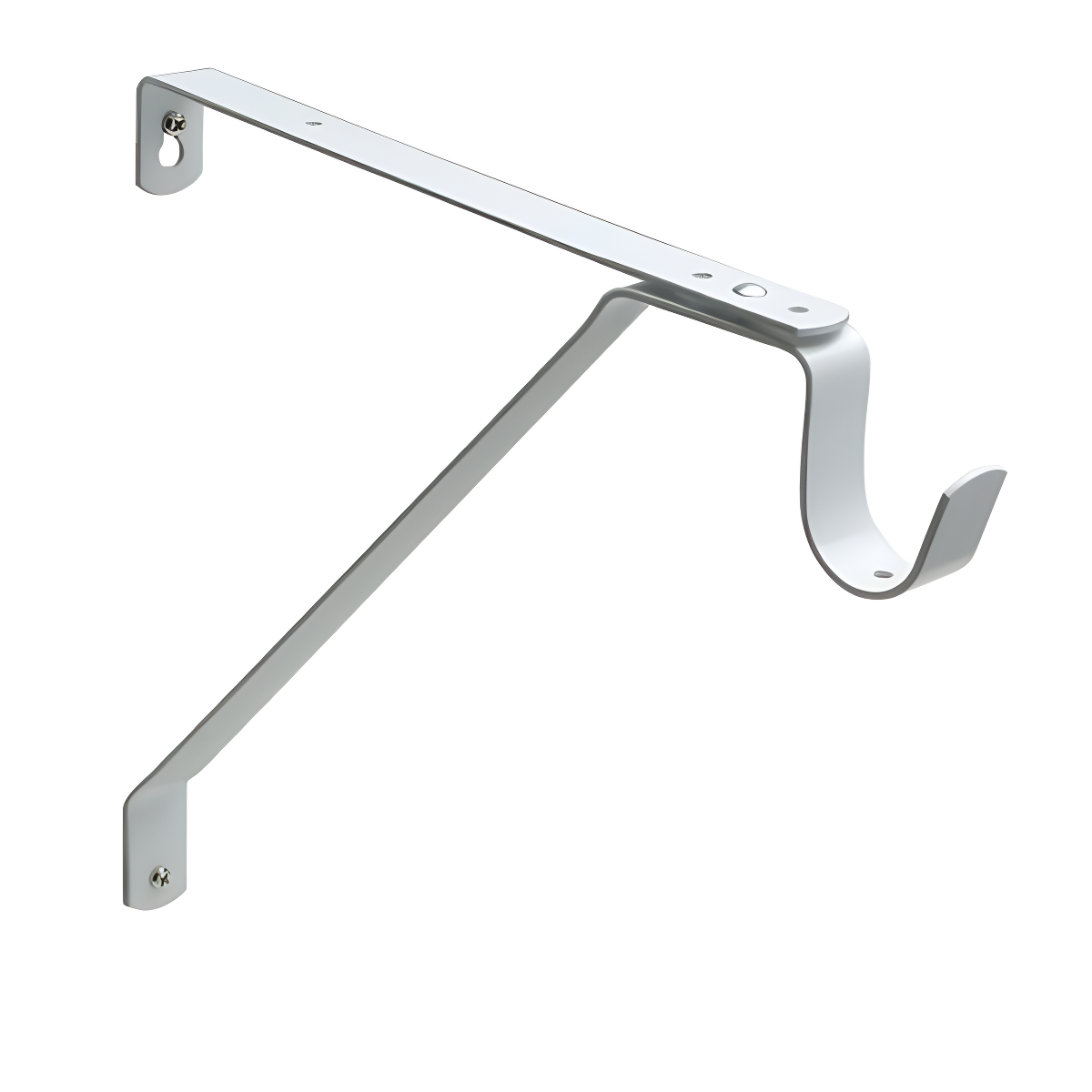 White Heavy Duty Adjustable Shelf and Rod Support Bracket