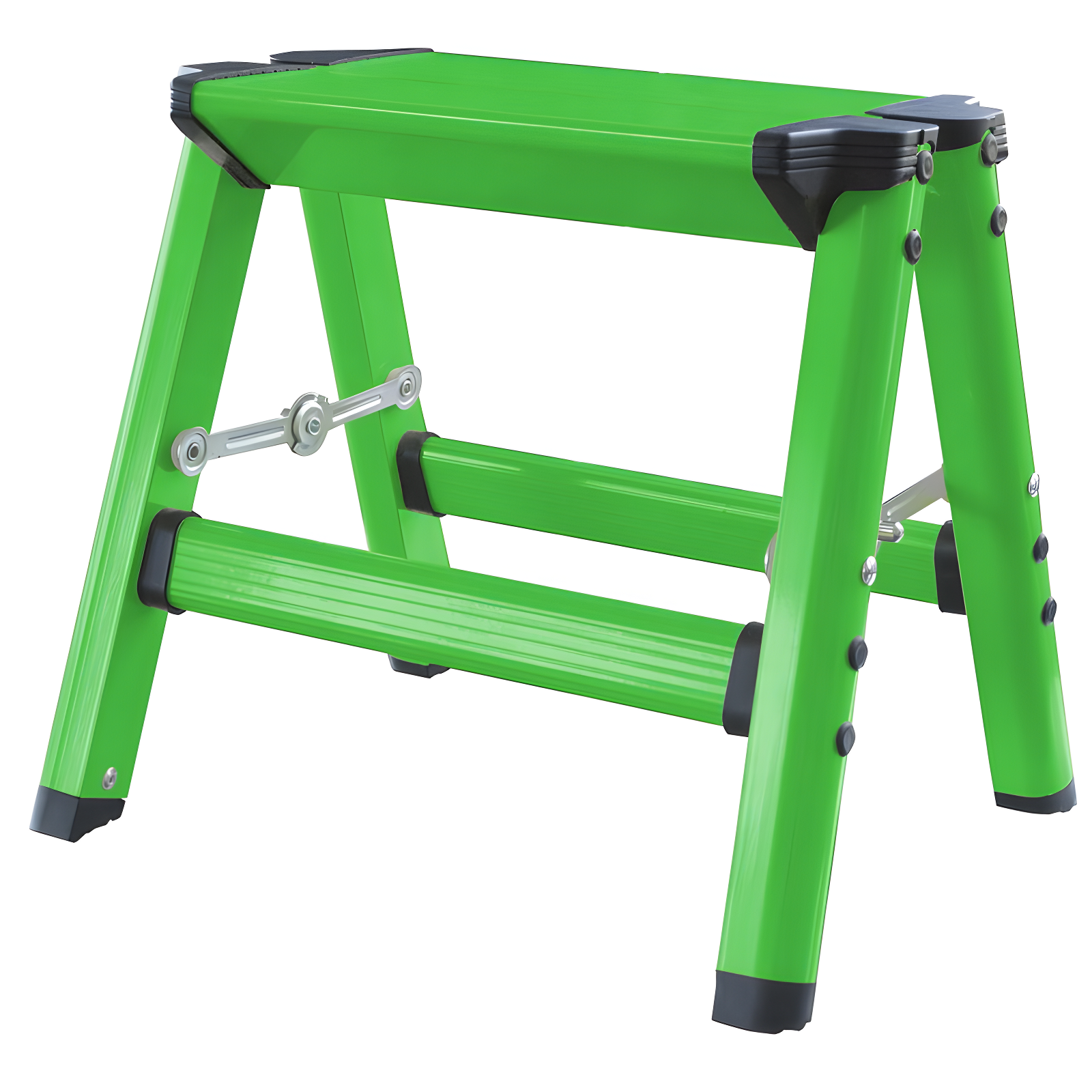 Neon Green Foldable Aluminum Single Step Stool