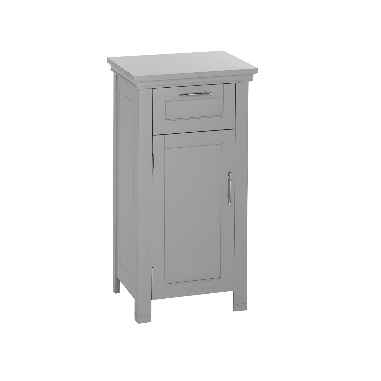 Gray Single Door Storage Cabinet with Adjustable Shelves