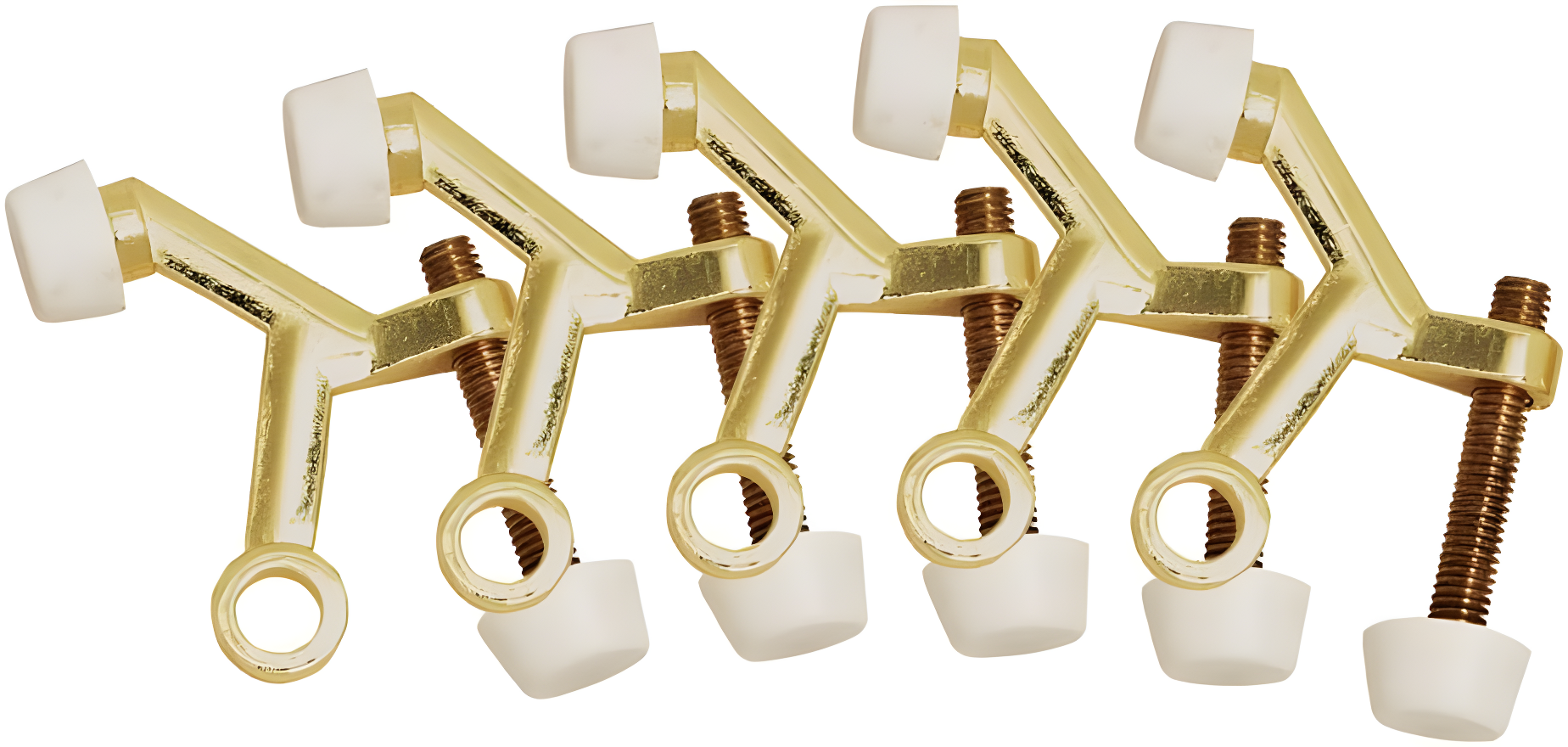 Polished Brass Adjustable Hinge Pin Door Stop 5-Pack