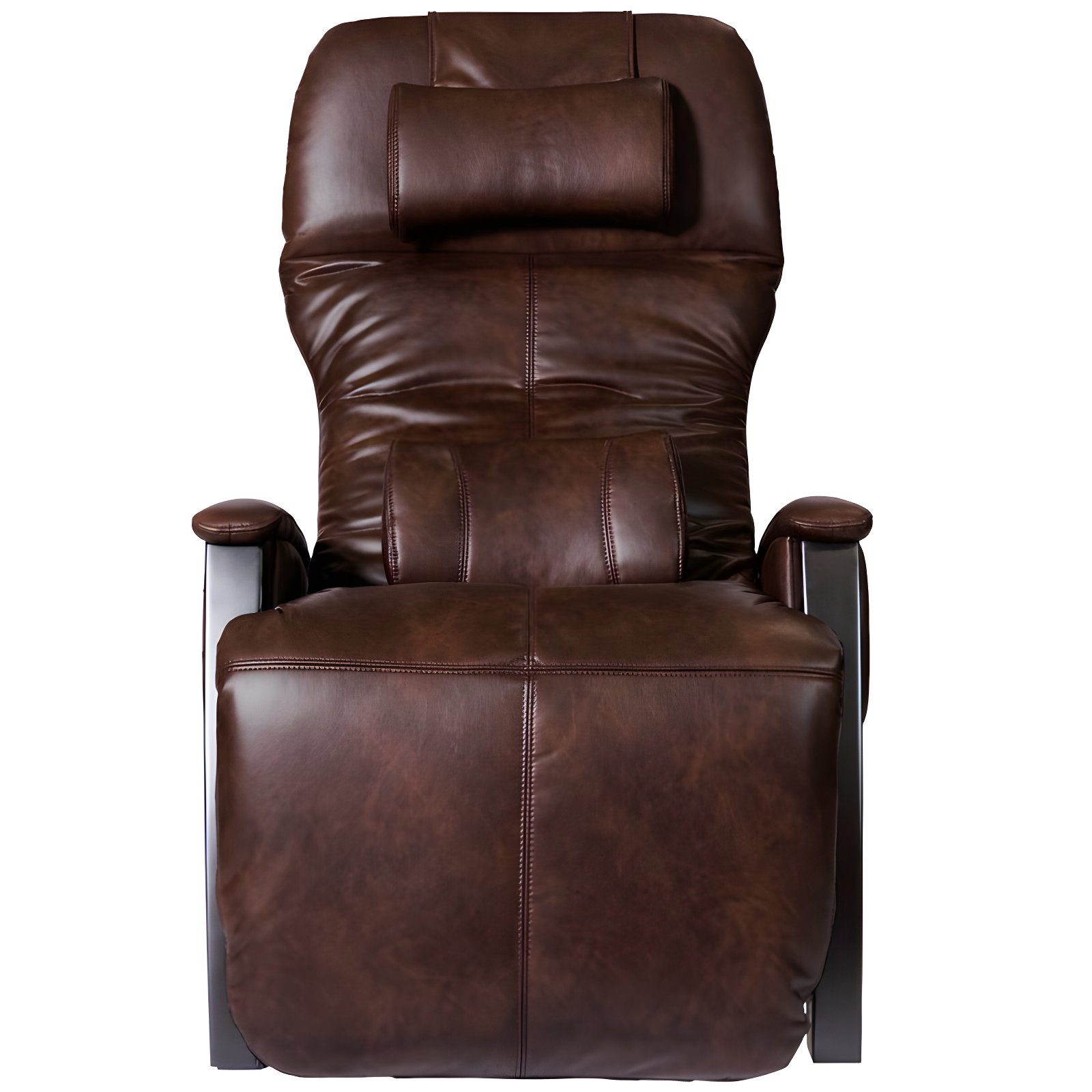 Chestnut Brown Leather Zero Gravity Massage Recliner