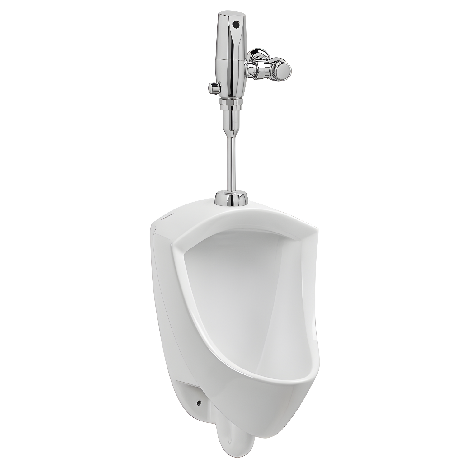 White High Efficiency Vitreous China Urinal with Top Spud