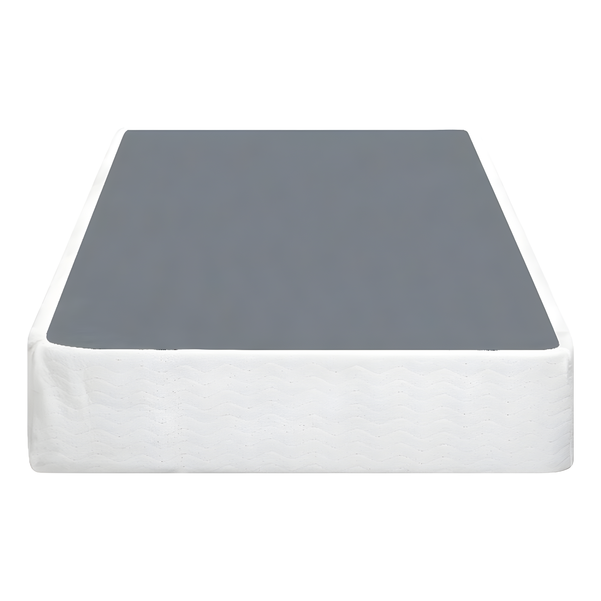 Full Size White and Gray Metal Mattress Foundation