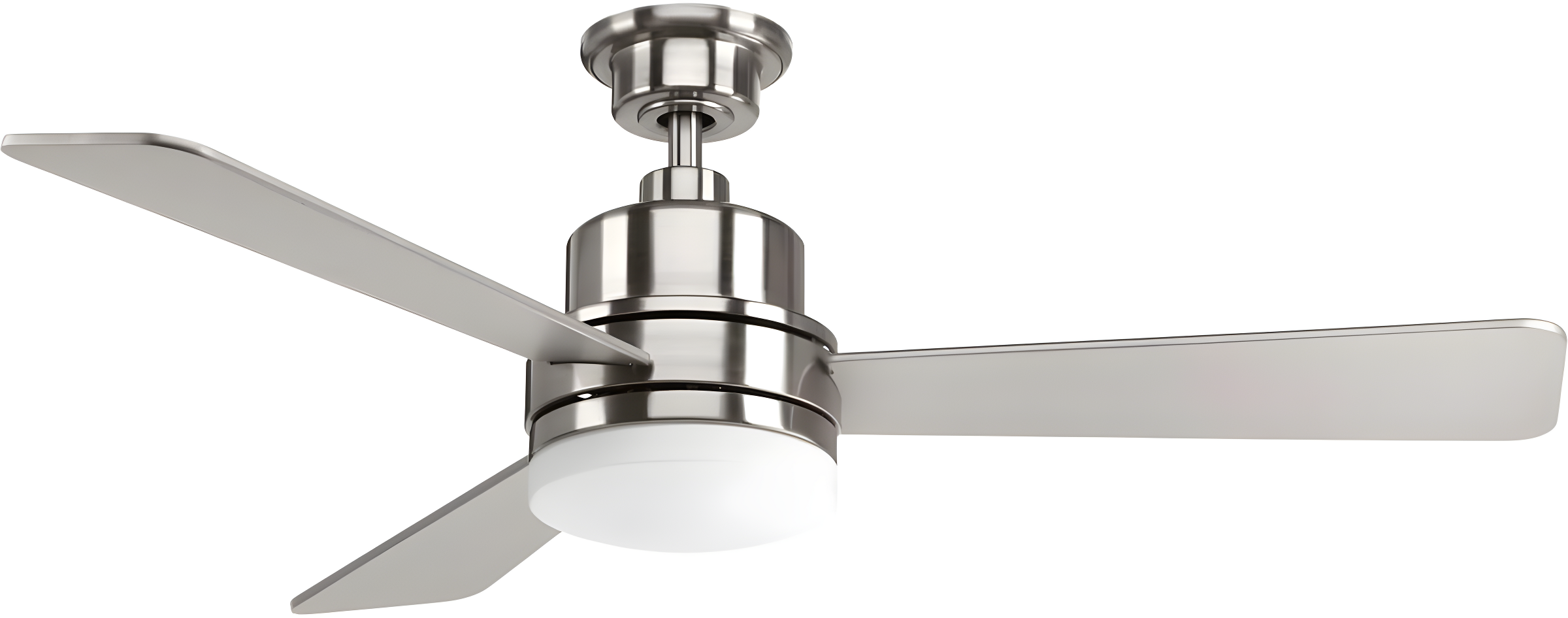 Brushed Nickel 52" LED Ceiling Fan with Reversible Blades