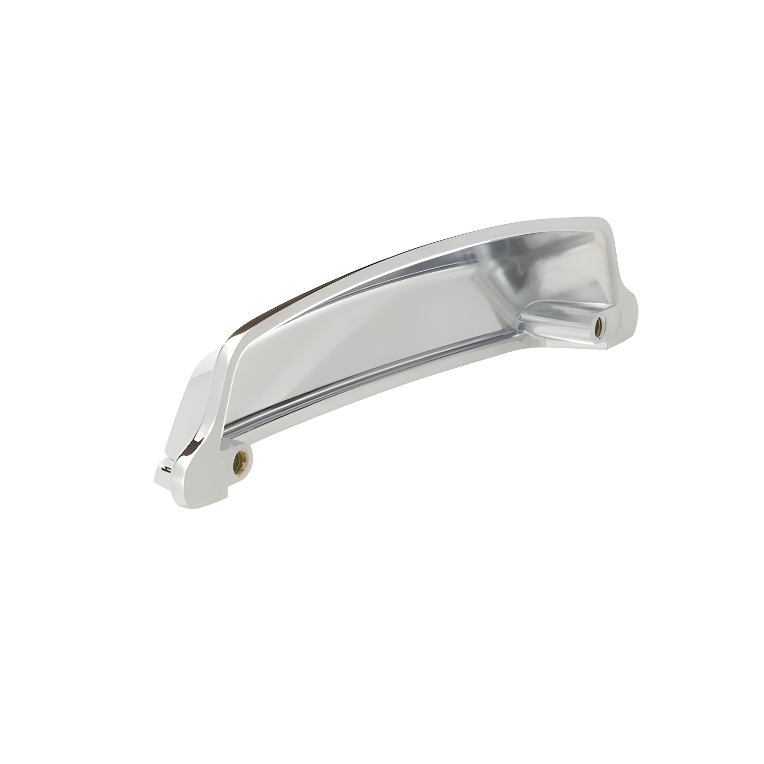 Polished Chrome 5-1/16" Center-to-Center Cup Pull with Mounting Hardware