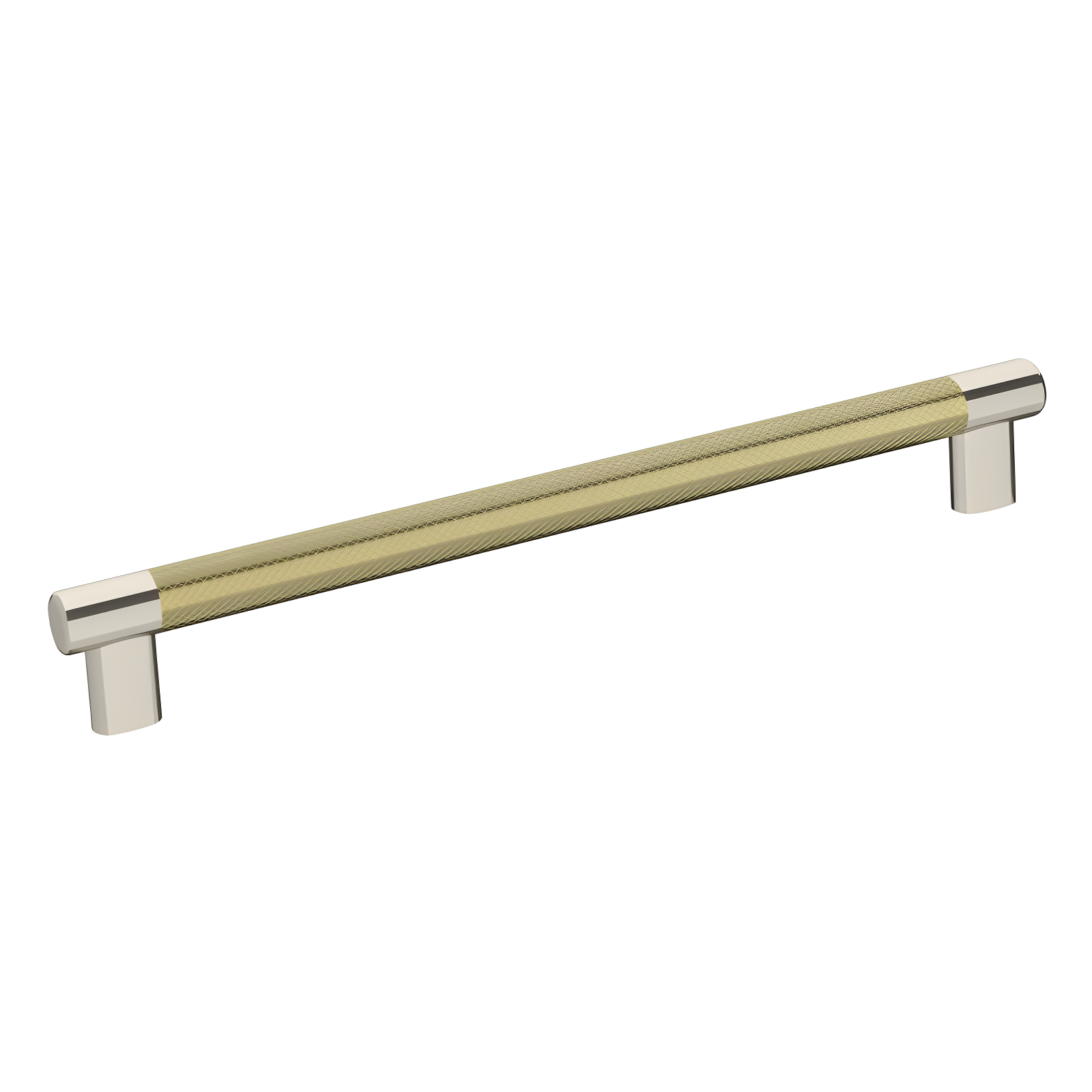 Polished Nickel and Golden Champagne Modern Bar Pull