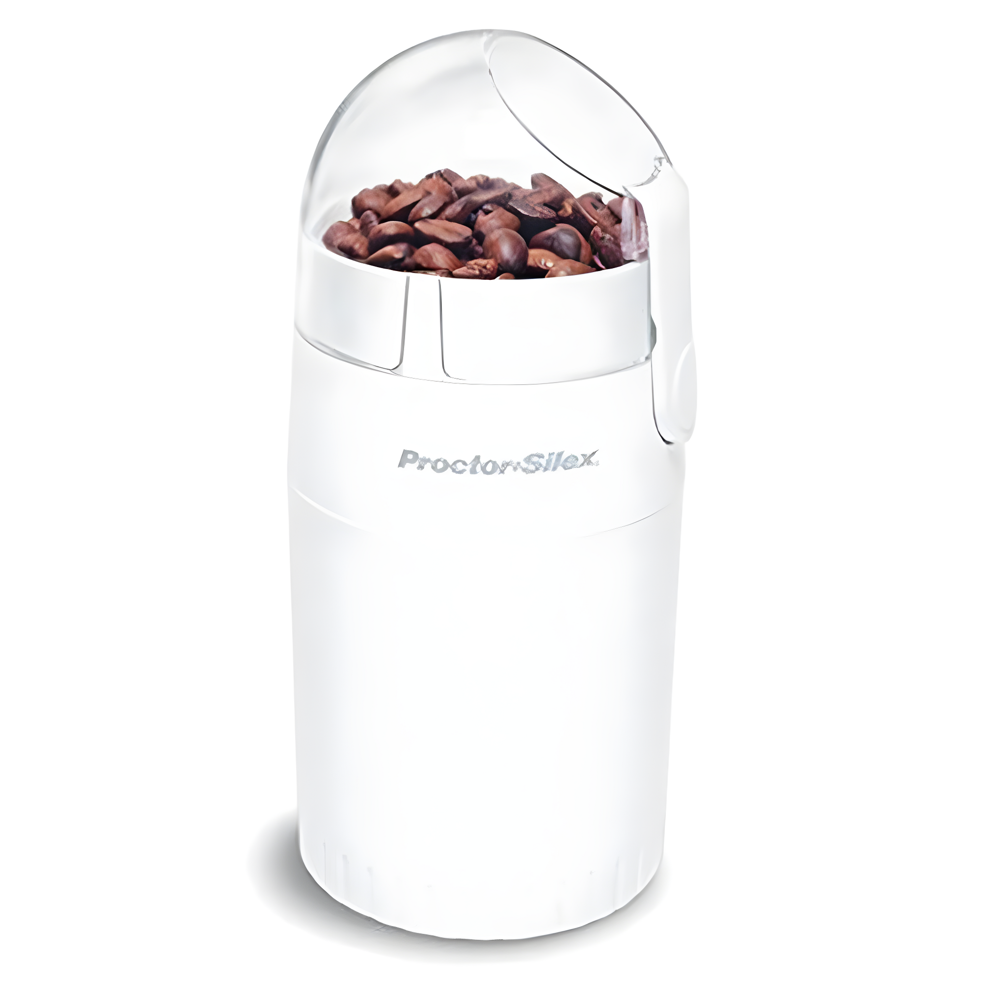 Compact White Electric Blade Coffee Grinder with Retractable Cord