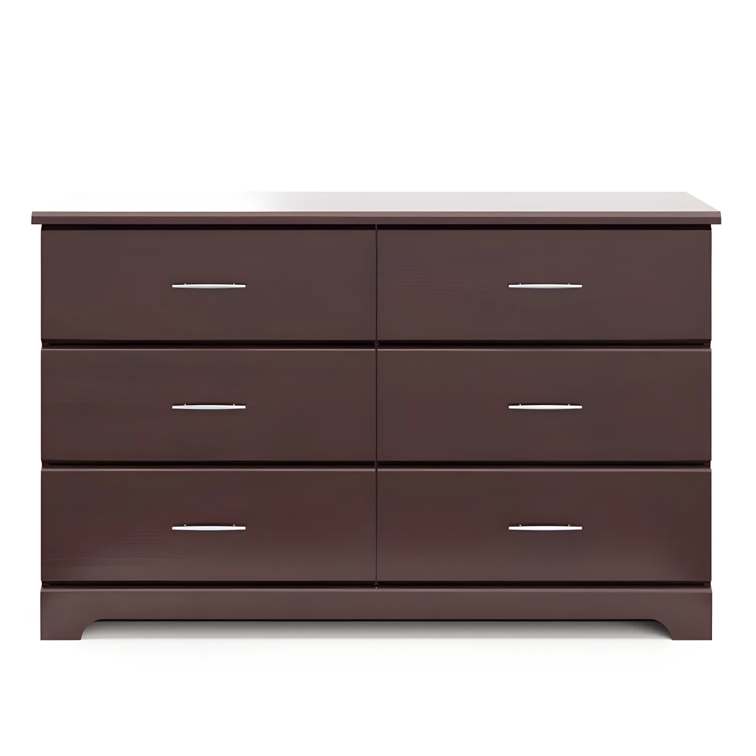 Espresso Double Dresser with Six Drawers