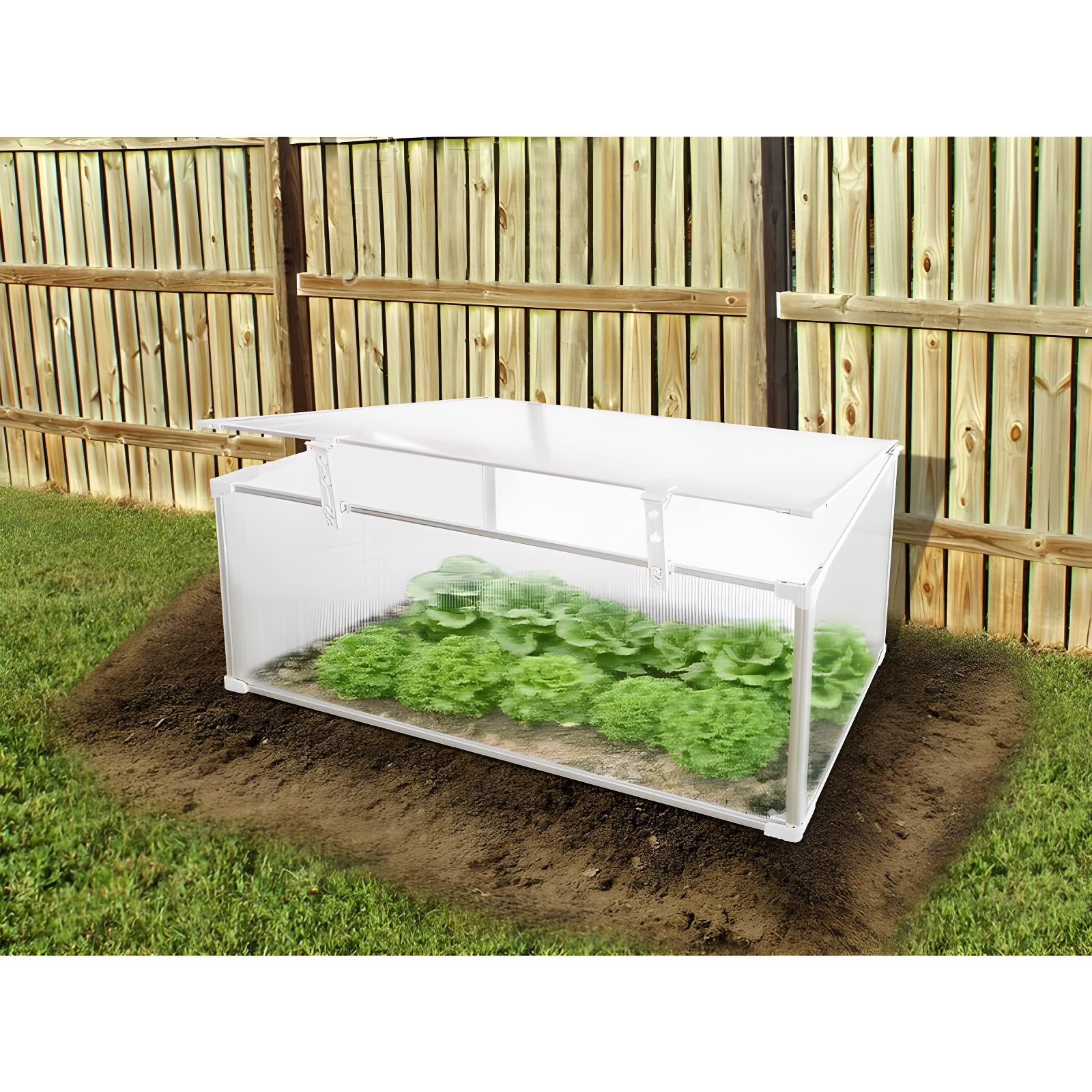 47.2" Clear Aluminum Cold Frame Mini Greenhouse