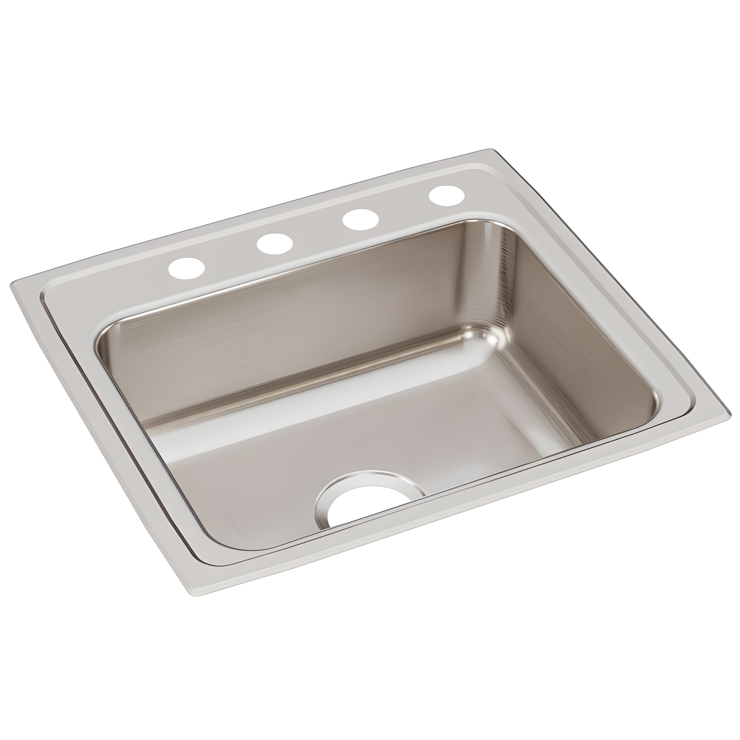 Lustertone 22" Stainless Steel Single Bowl Drop-In Sink