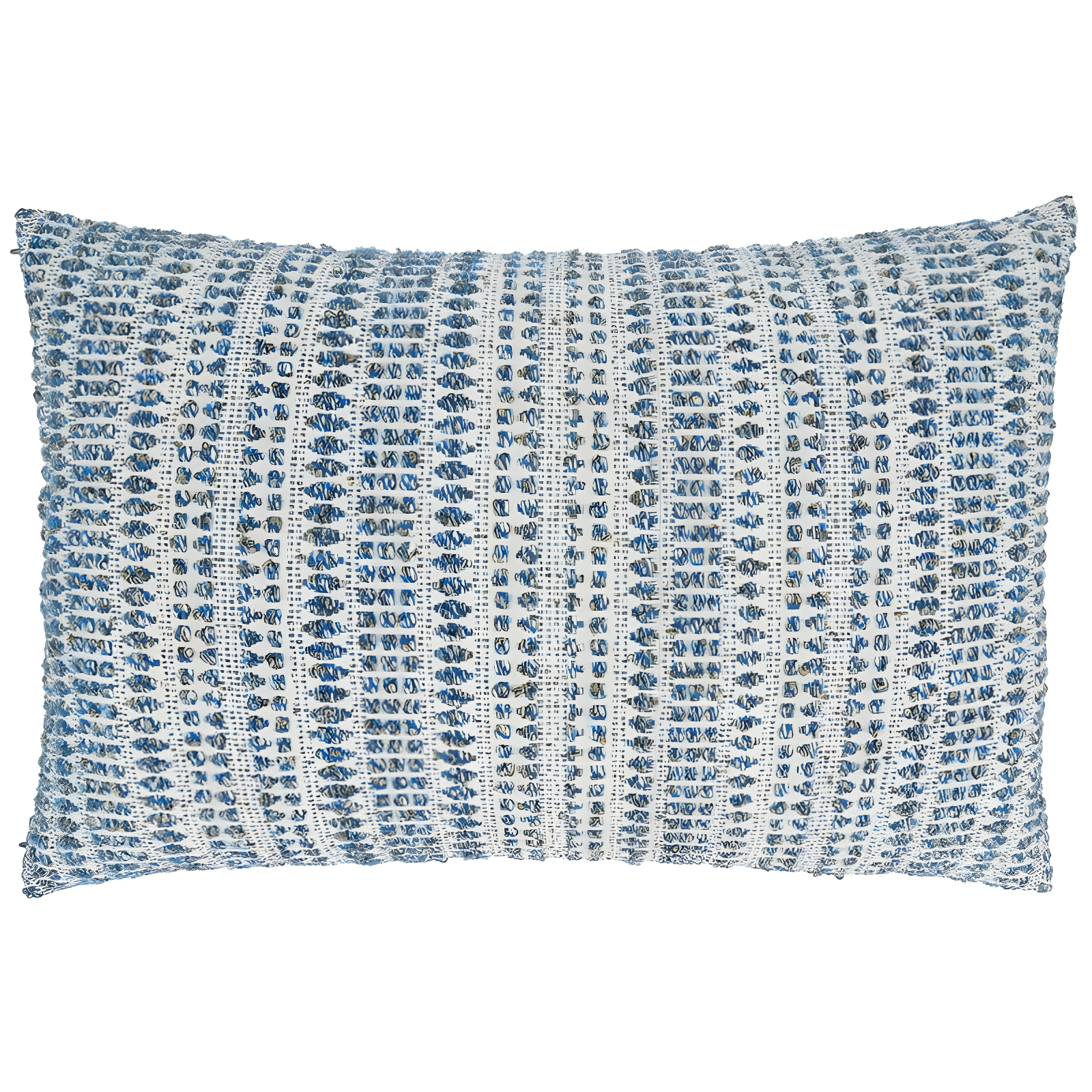 Blue Woven Line Lumbar Throw Pillow 16" x 24"
