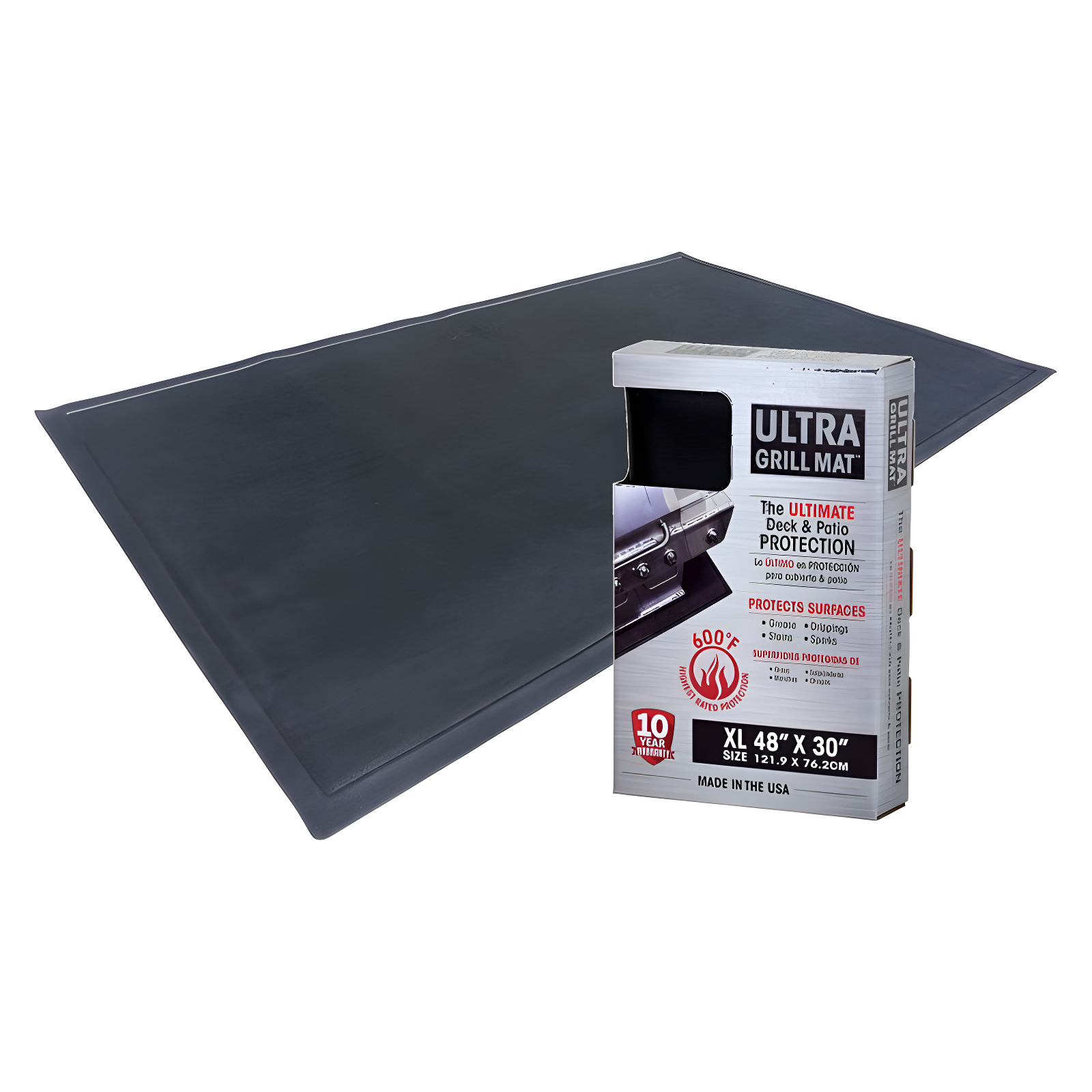 Diversitech Black 48" x 30" Outdoor Gas Grill and Fire Pit Mat