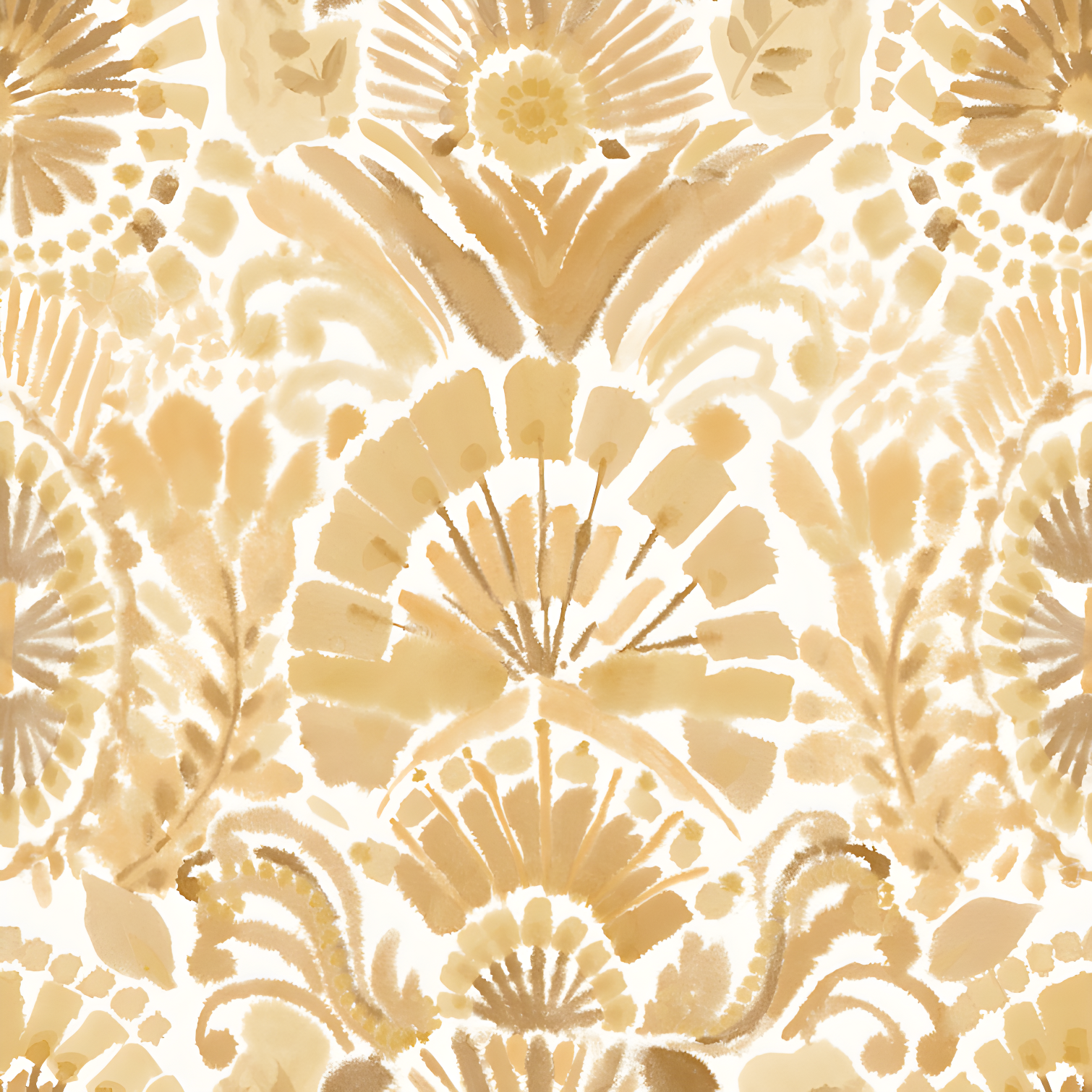 Saffron Sun Damask Peel and Stick Wallpaper Roll