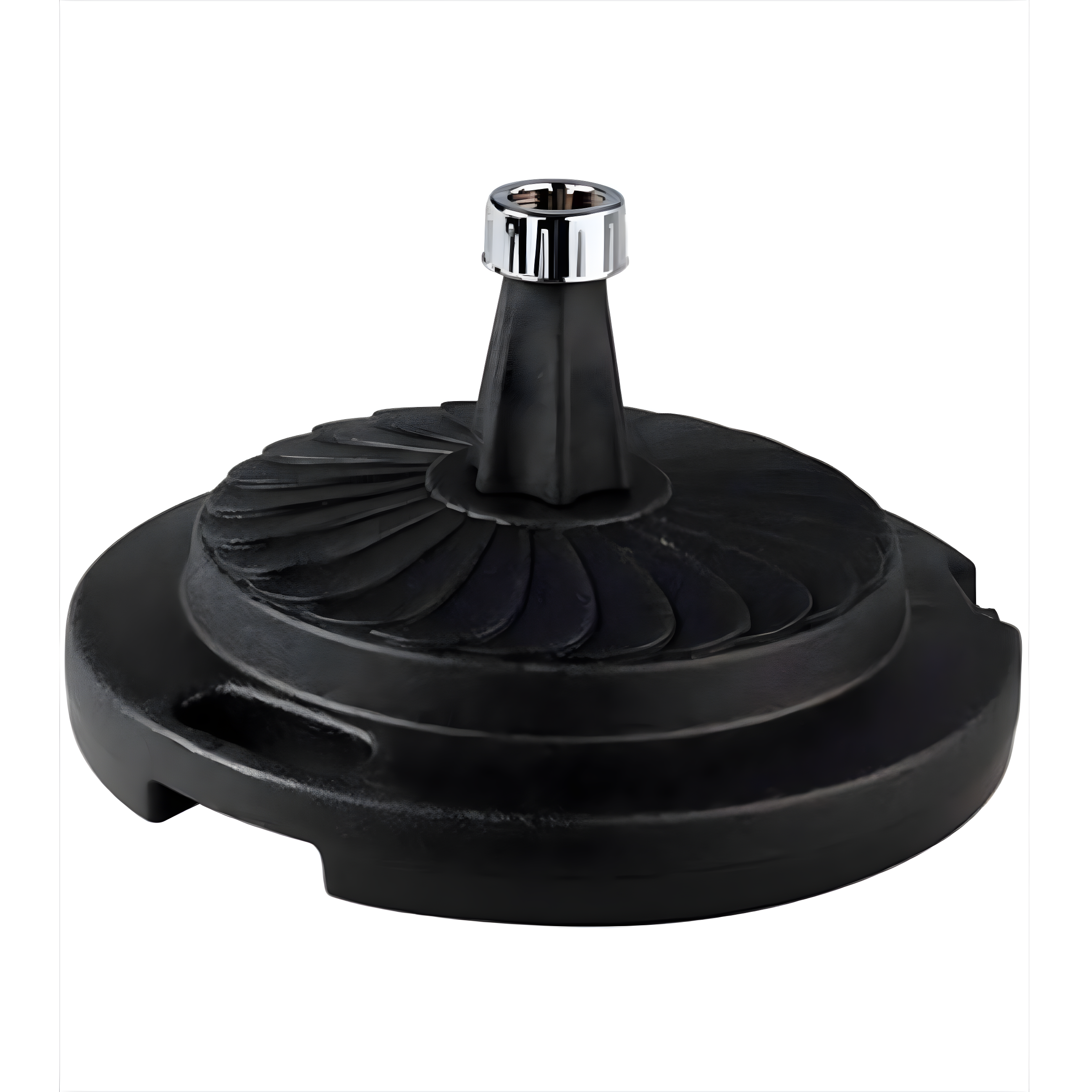 Black Heavy-Duty Resin Umbrella Base with Handle and Roller