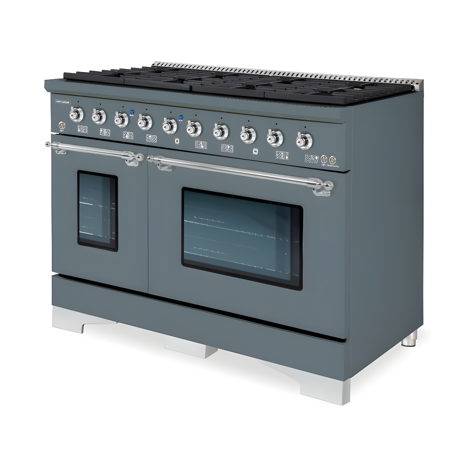 Blue Grey 48" Dual Fuel Freestanding Range with Griddle