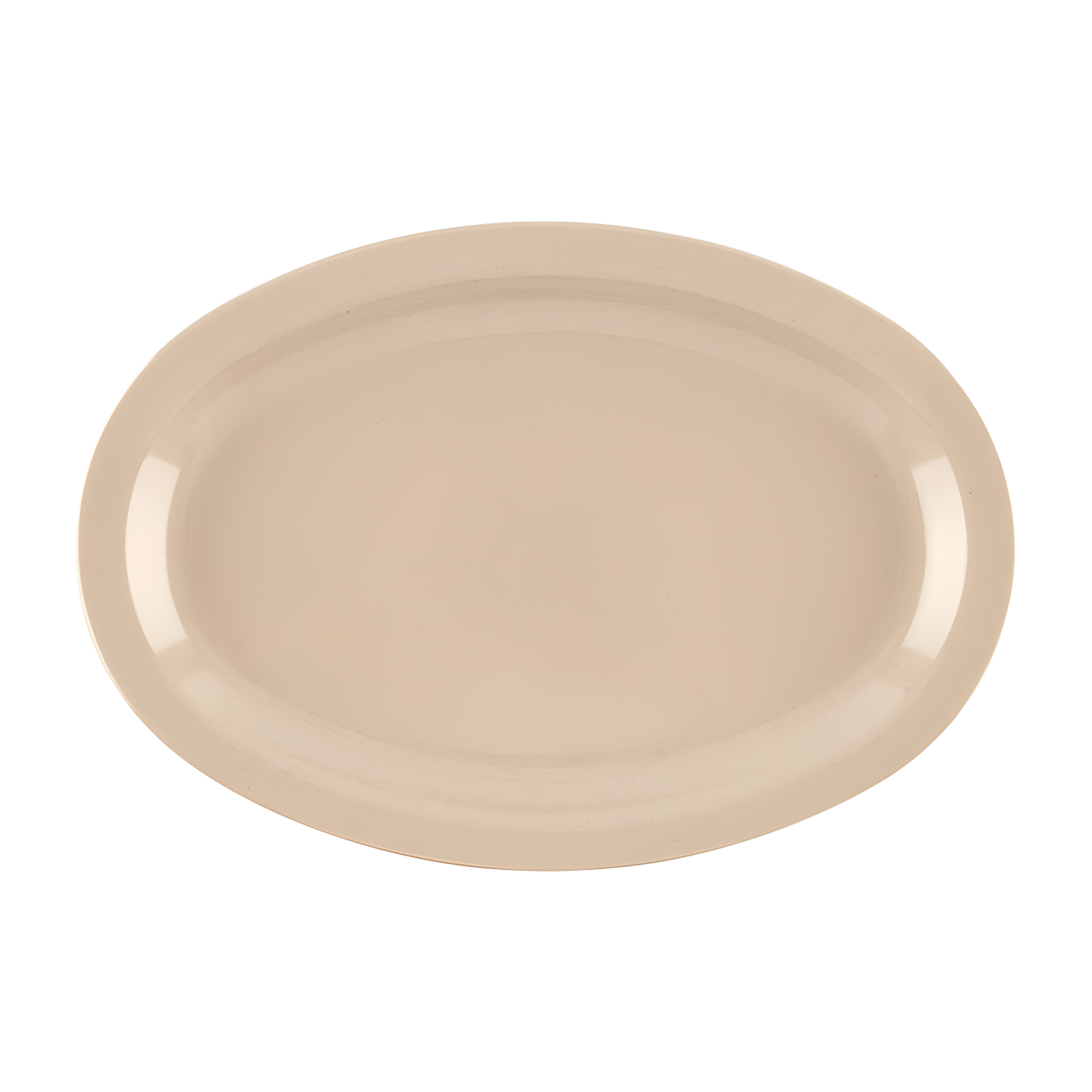 Sandstone Beige Melamine Oval Serving Platter, 12"